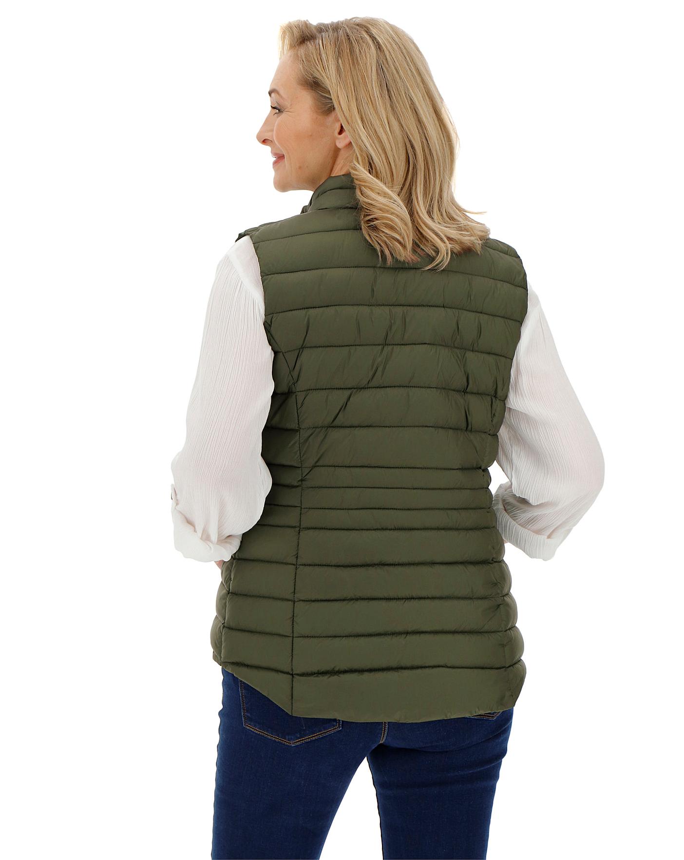 Khaki Lightweight Padded Gilet Oxendales