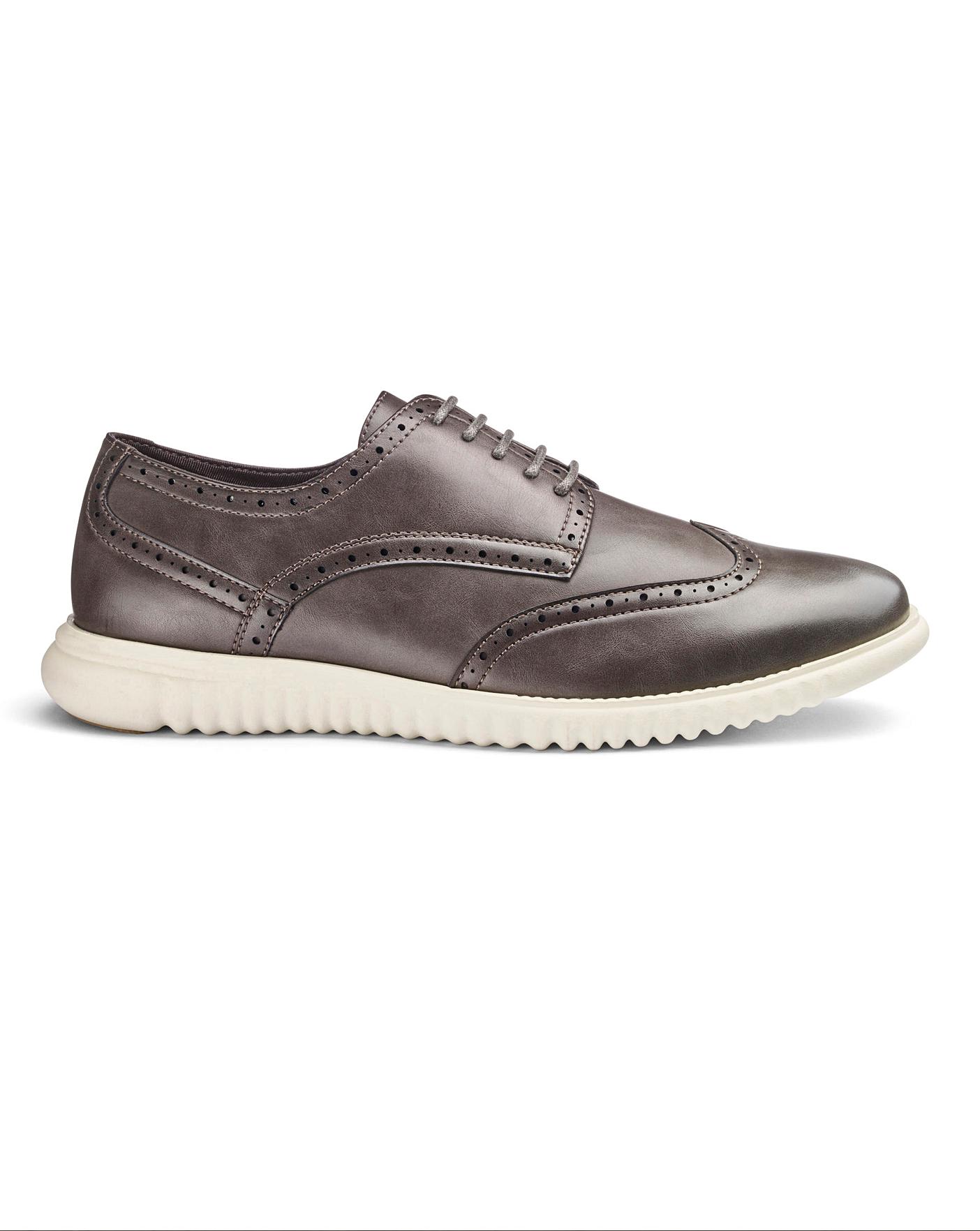 Leather Look Brogues Wide Fit