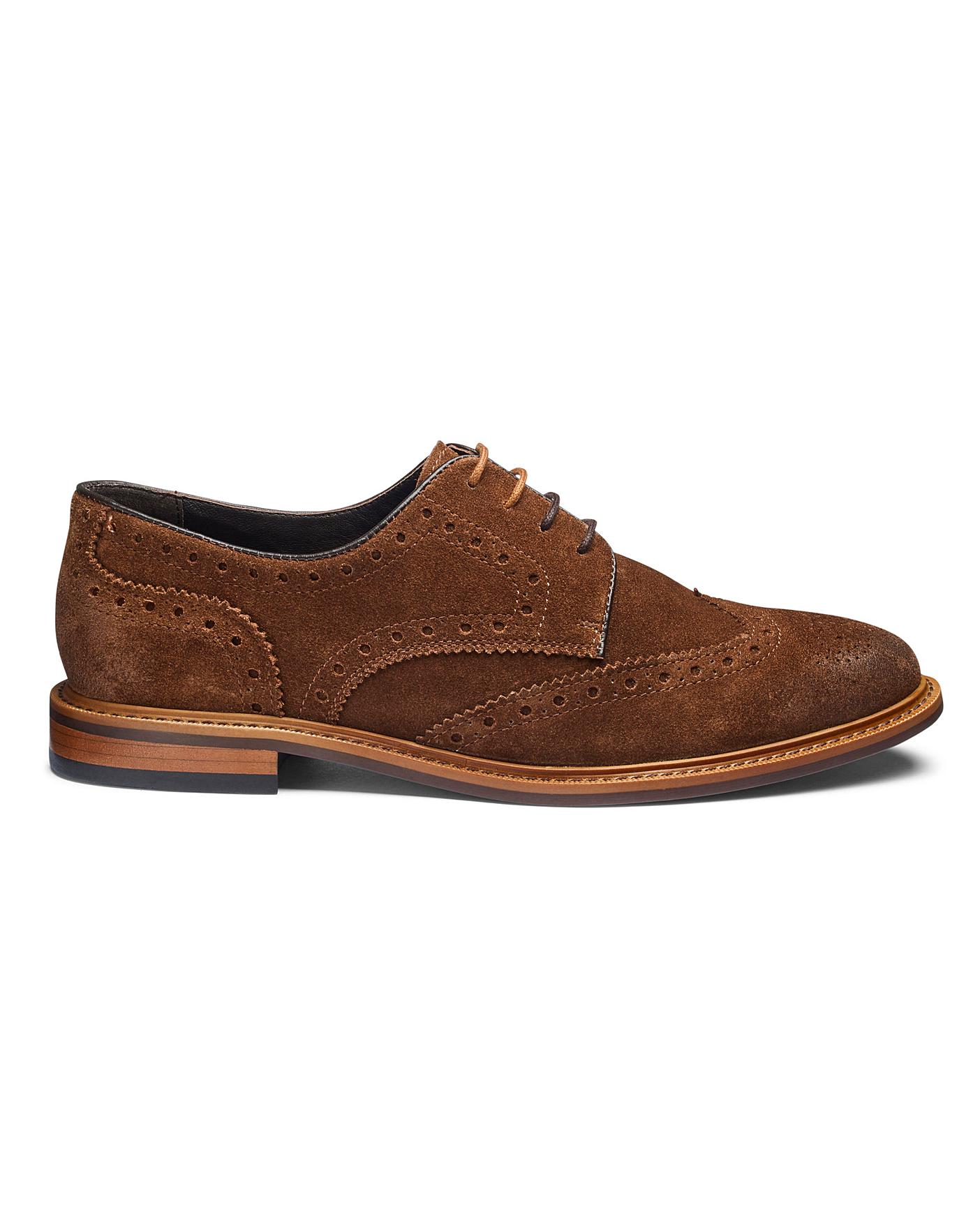Suede Gibson Brogues Wide Fit
