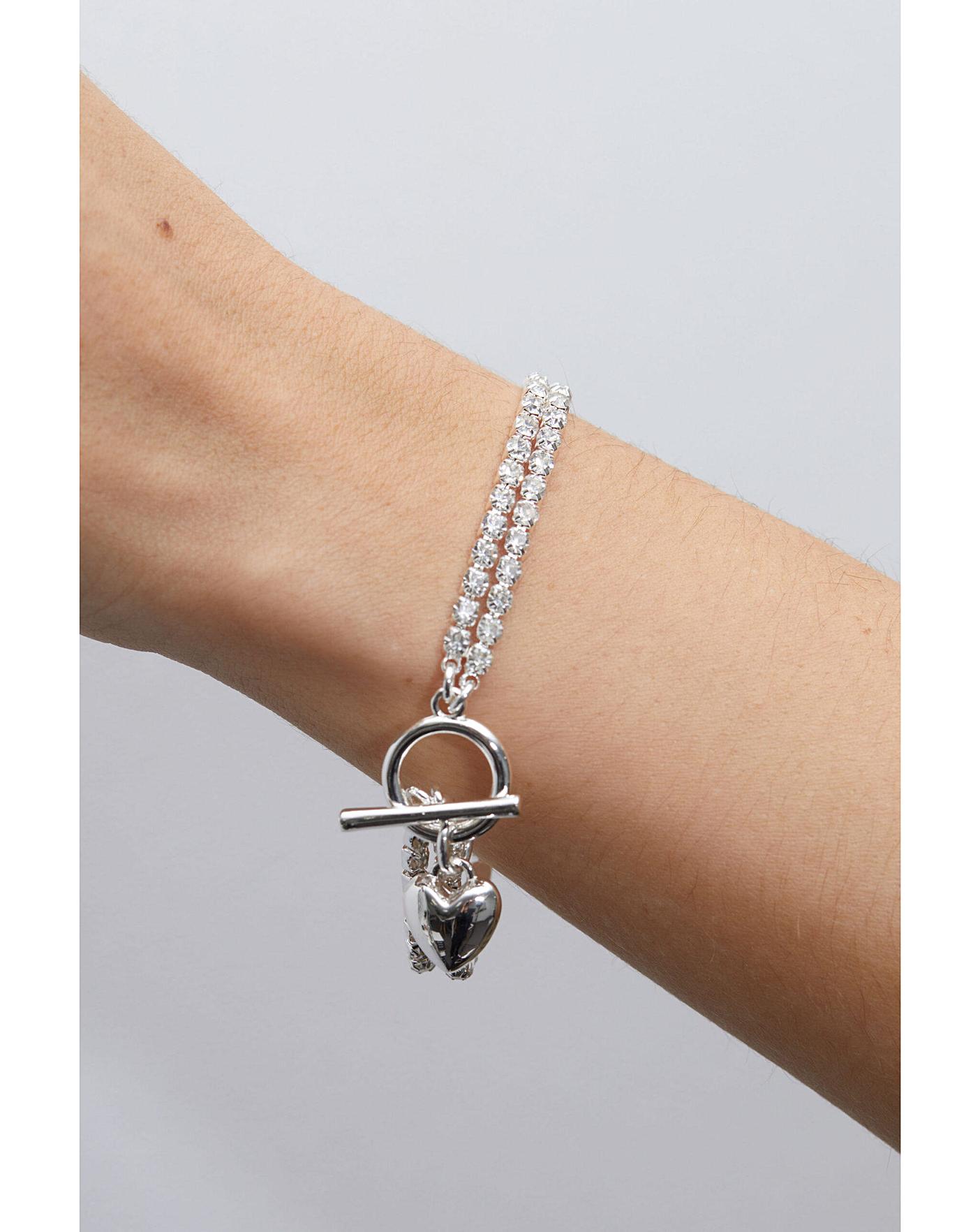 Lipsy heart bracelet clearance