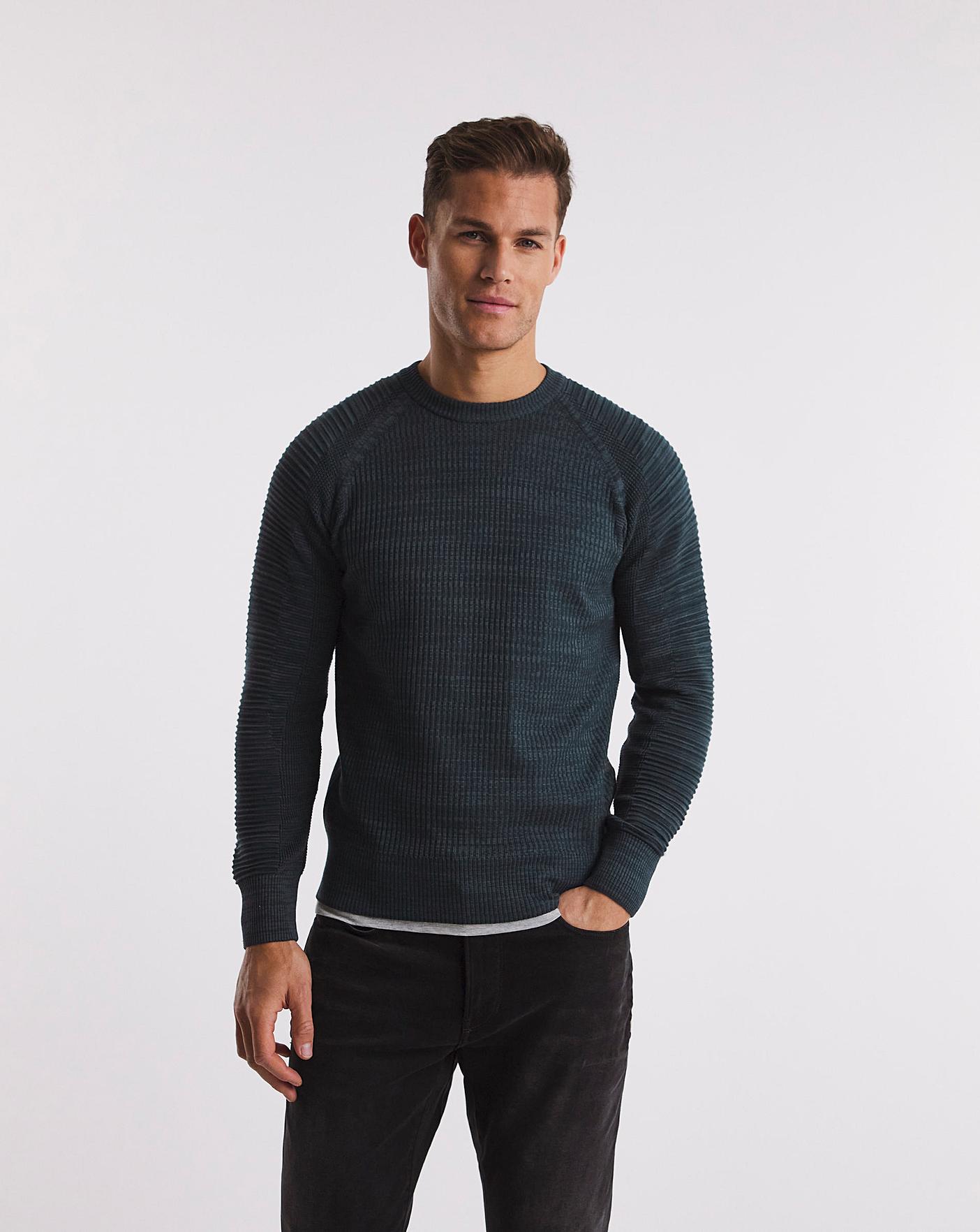 G Star Raw 3D Biker Knit Jumper