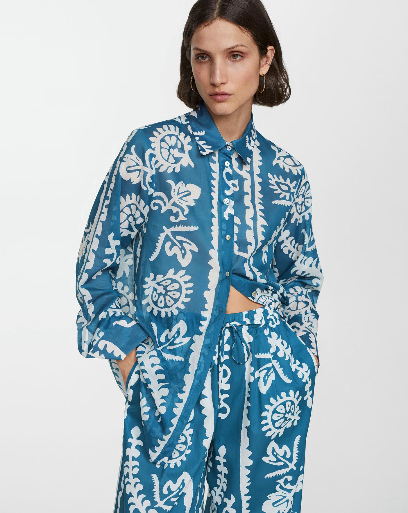 Mango Nemo Floral Print Cotton Shirt | Fashion World 