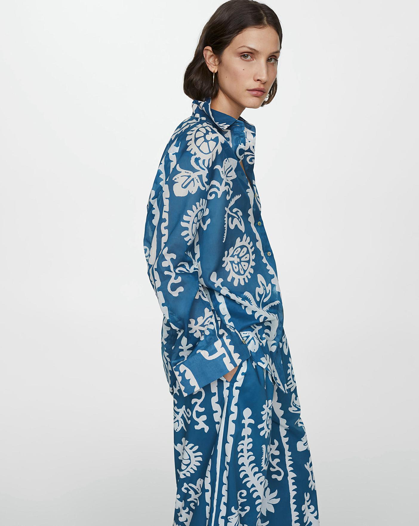 Mango Nemo Floral Print Cotton Shirt | Fashion World 