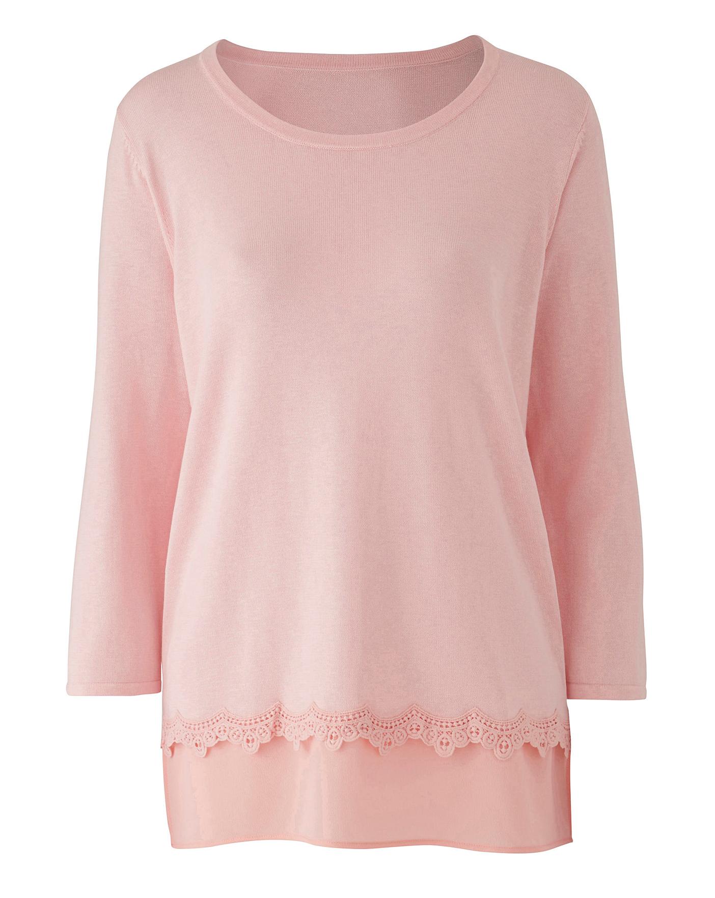 Together Lace Trim Layered Jumper | Oxendales