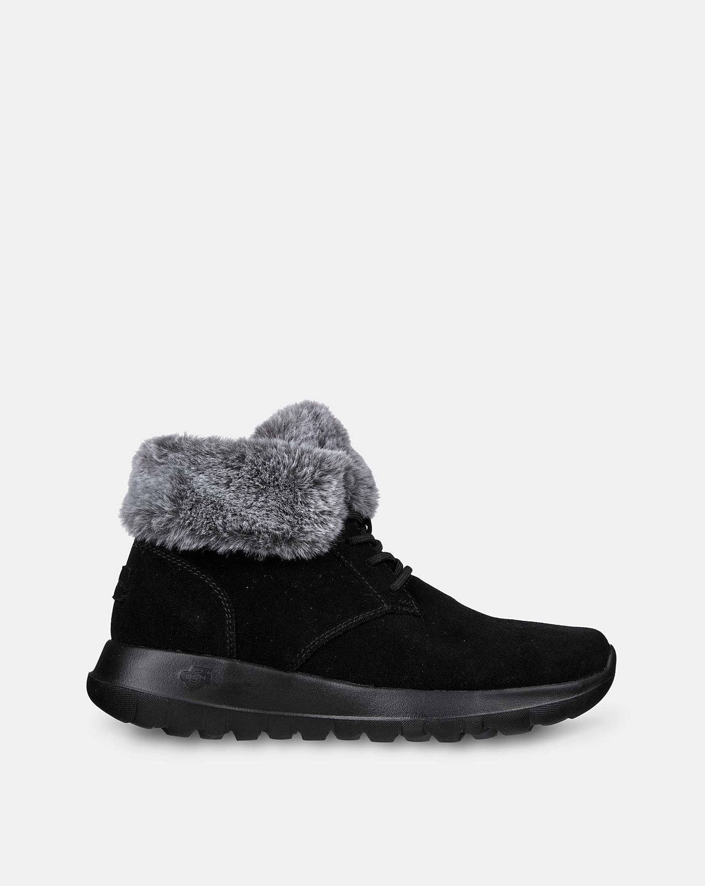 Skechers grey suede outlet boots