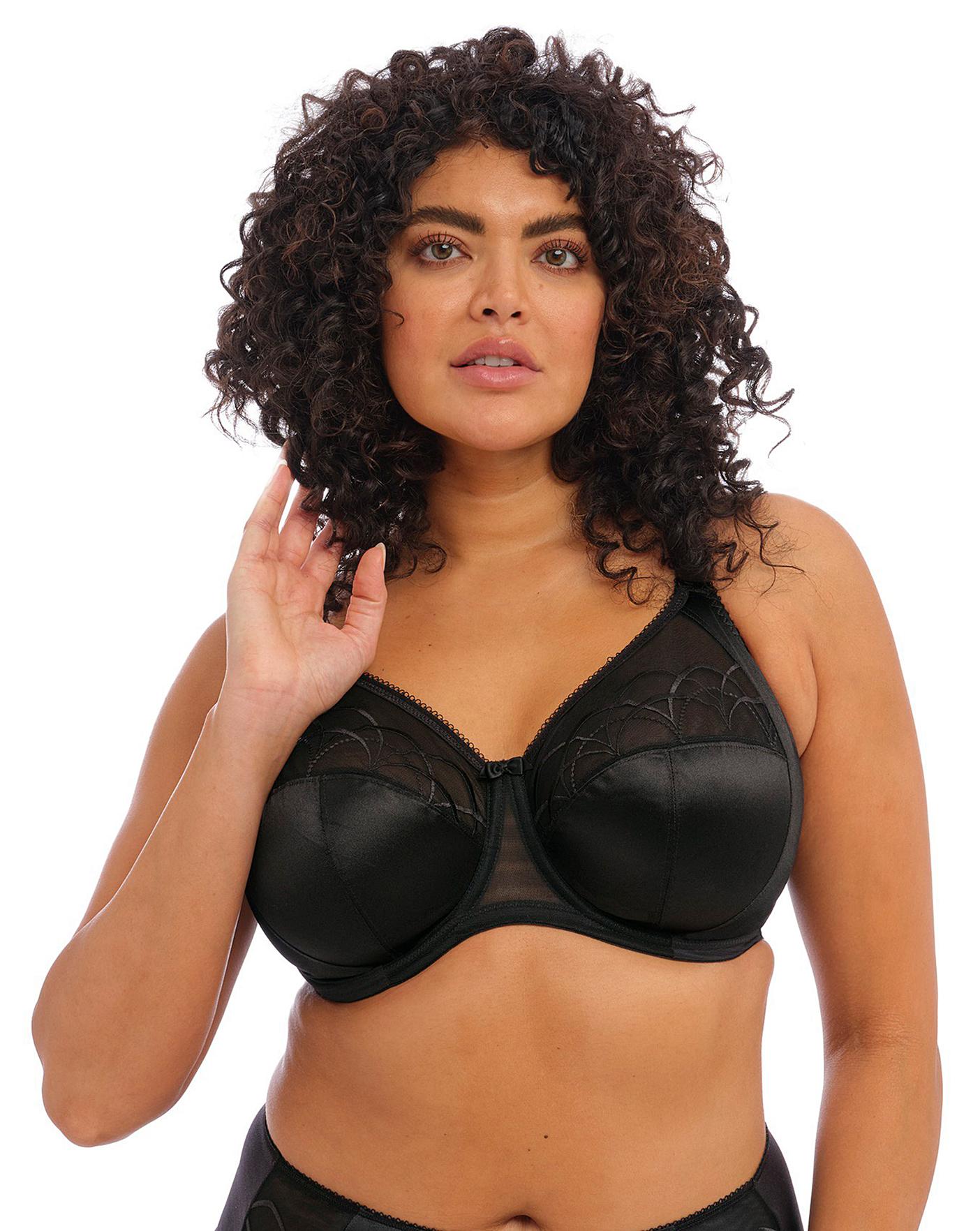 Large Size Full-Coverage Bra for Women Embroidered Glossy