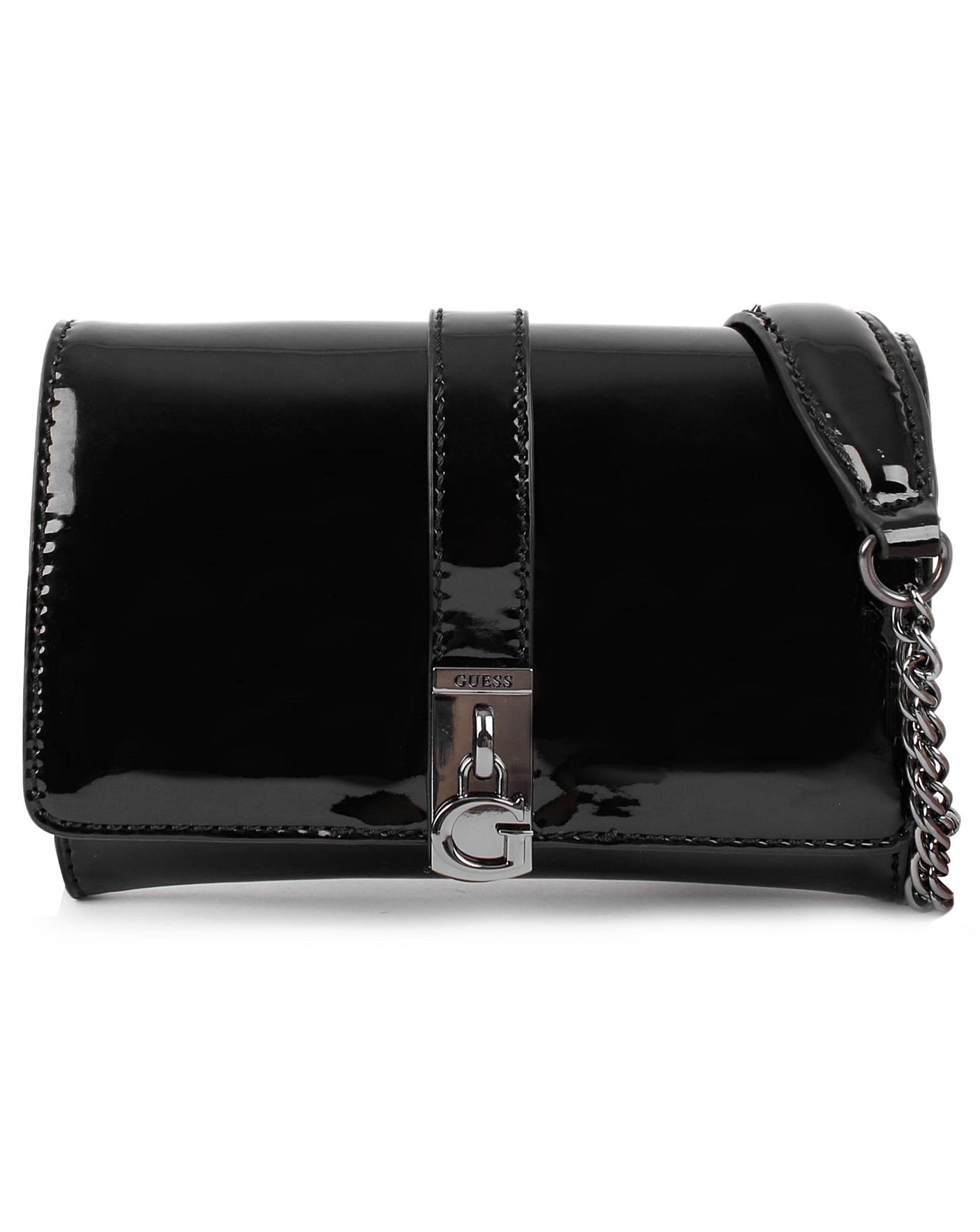 Guess Virtual Mini Patent Cross Body Bag Fashion World