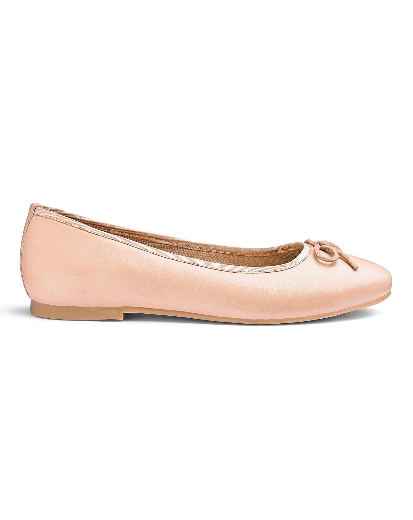 soft leather ballet pumps wide fit