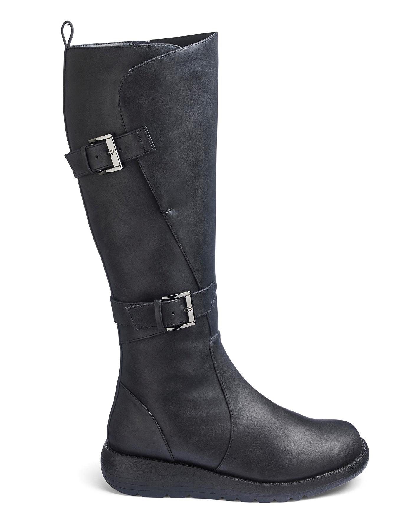 Double Buckle Boots E Fit Curvy Calf 