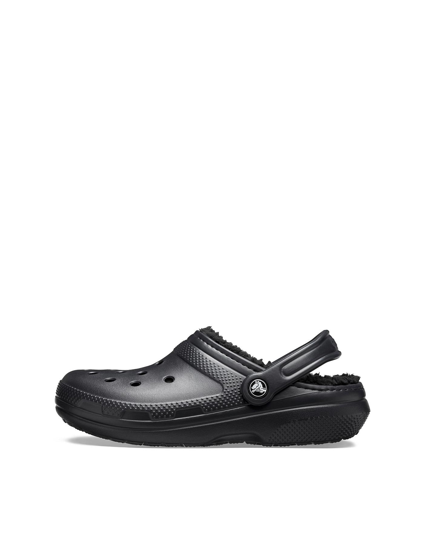 Mens white best sale lined crocs