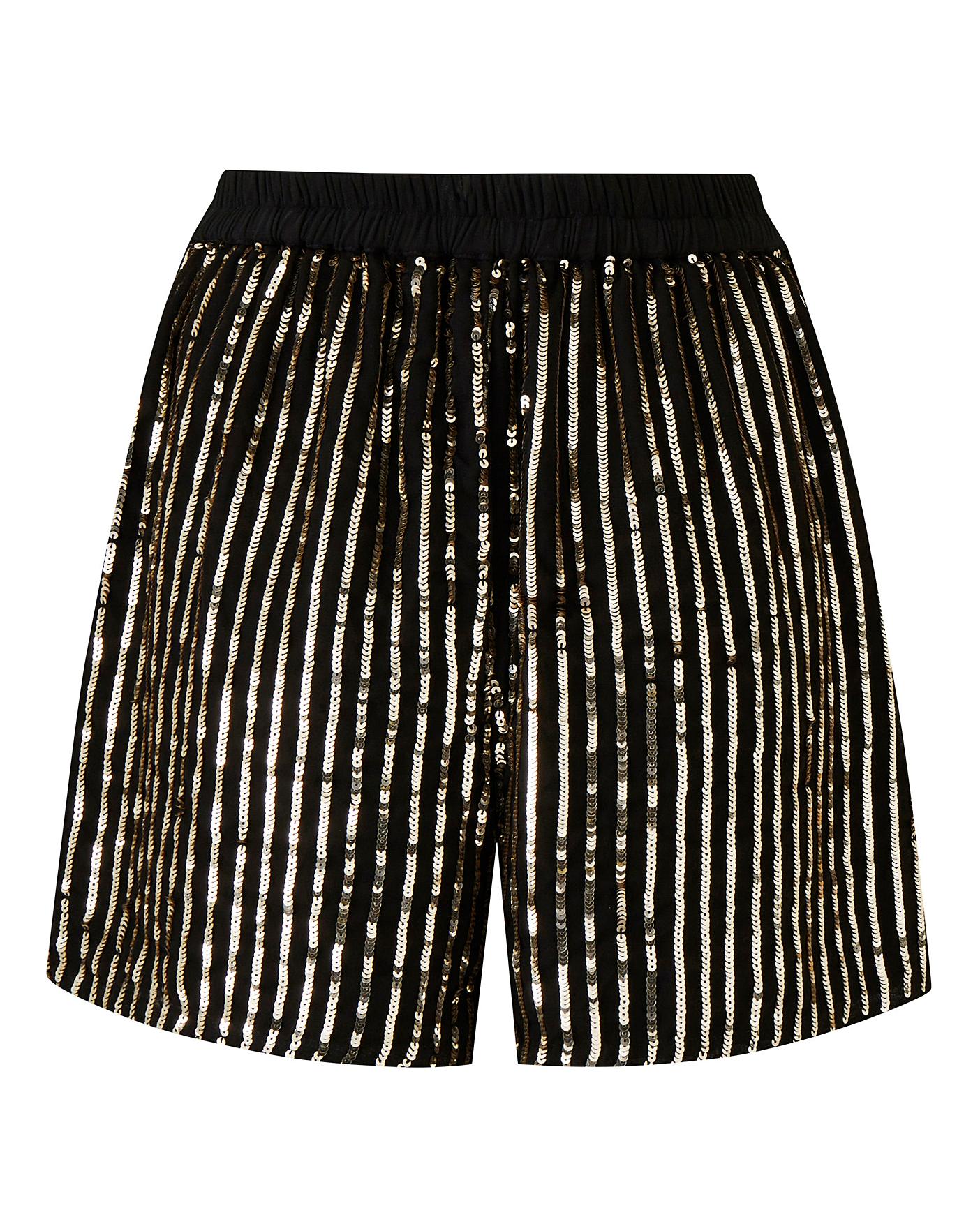 Striped 2025 sequin shorts