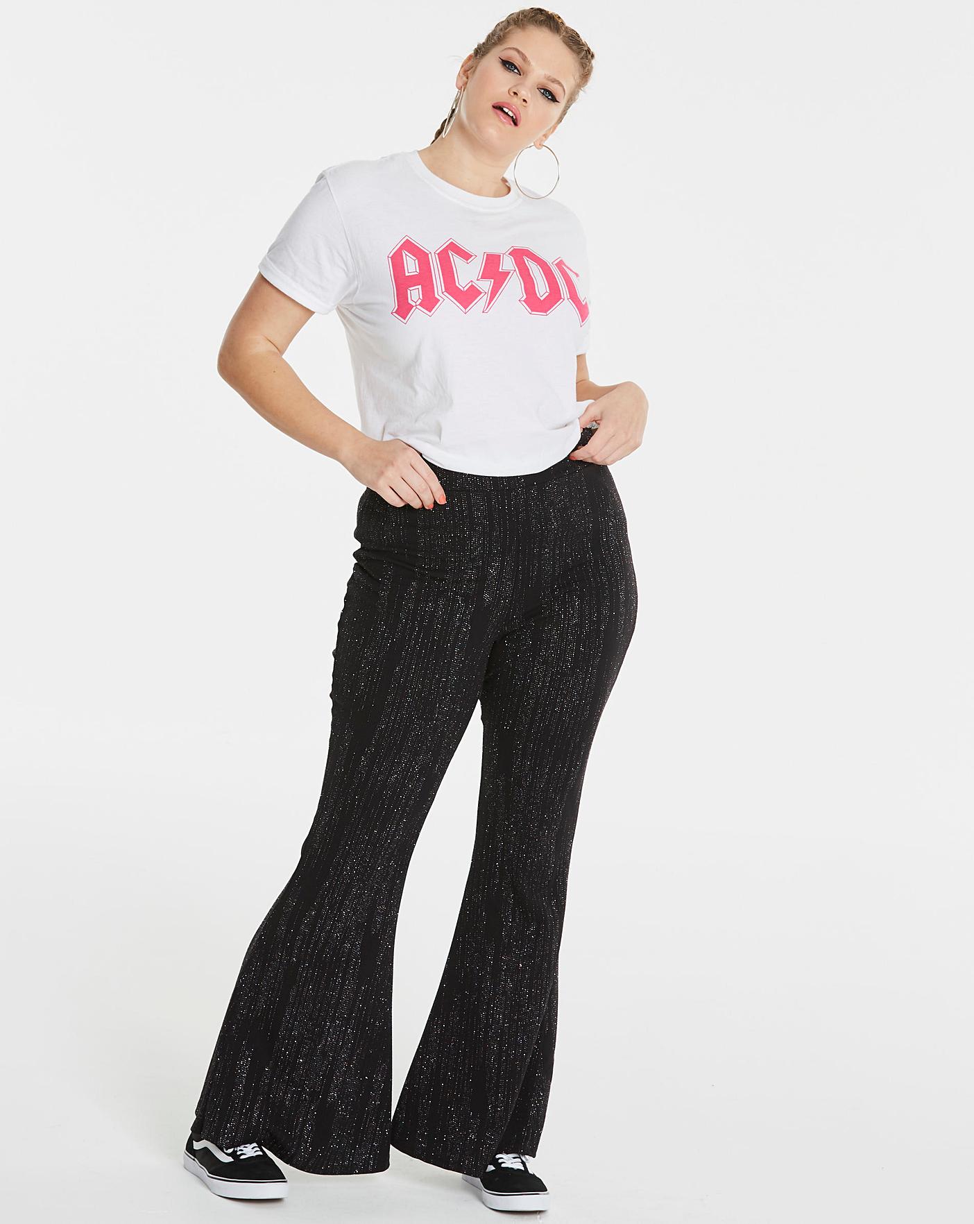 flared jeans glitter