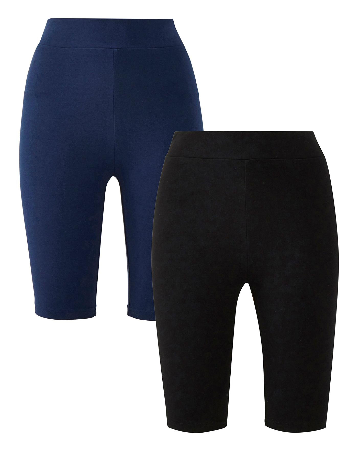 2 Pack Jersey Cycling Shorts | J D Williams