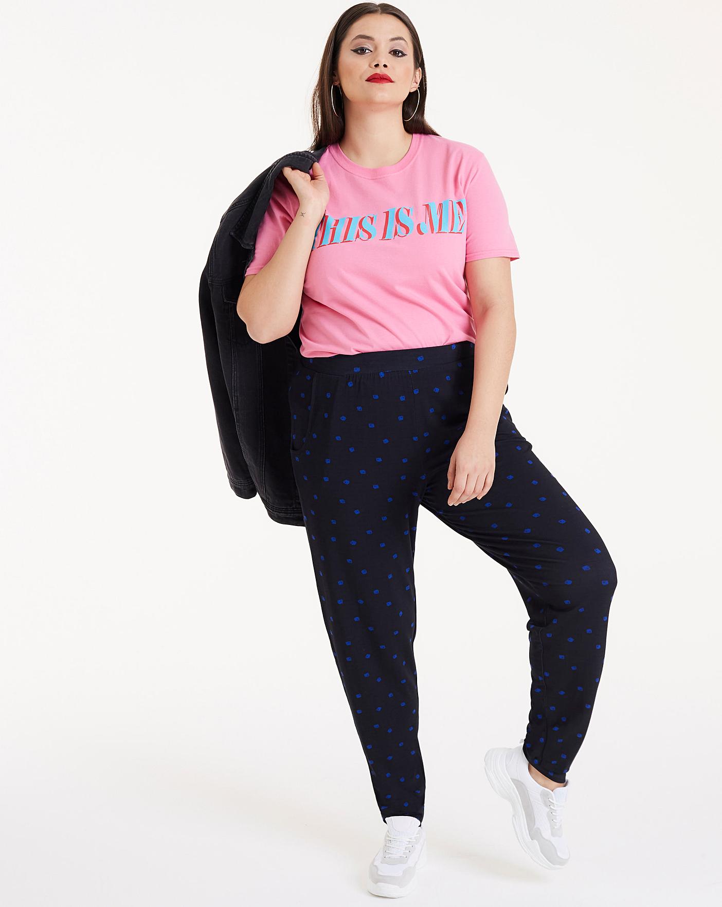 tapered jersey trousers