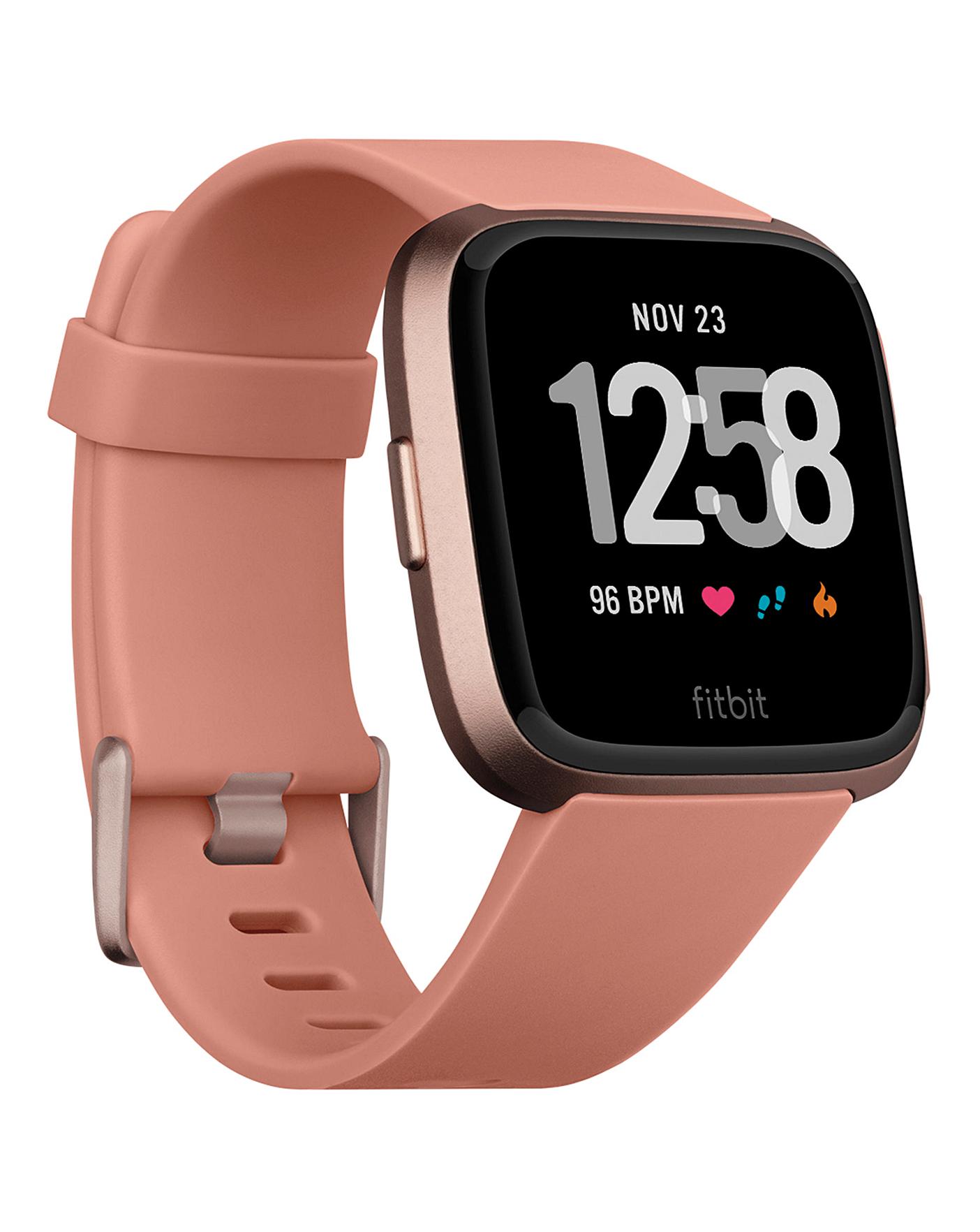 fitbit versa peach rose gold
