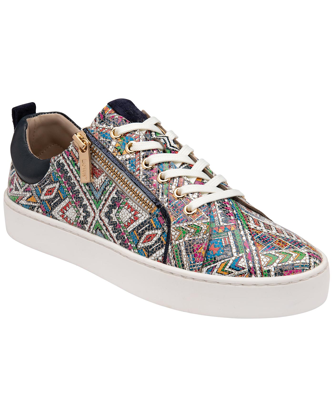 Ladies embroidered trainers online