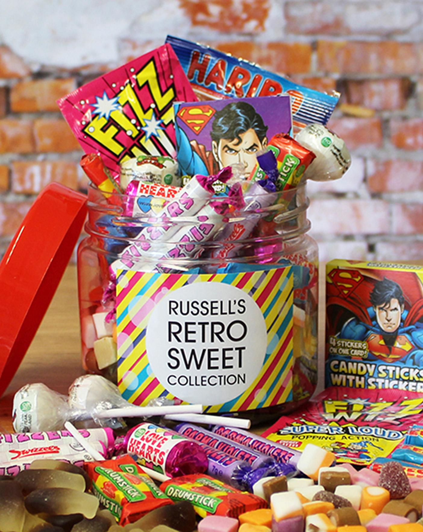 Personalised Retro Sweets Taster Jar J D Williams