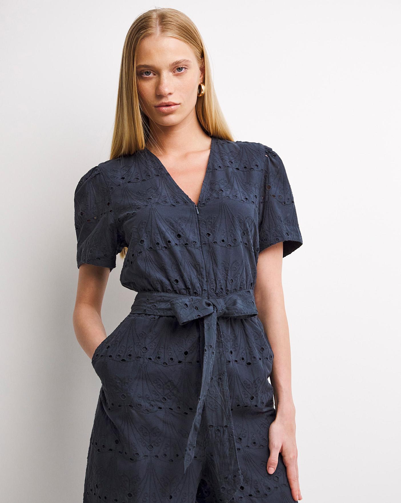 Whistles Zoe Broderie Belted Jumpsuit J D Williams