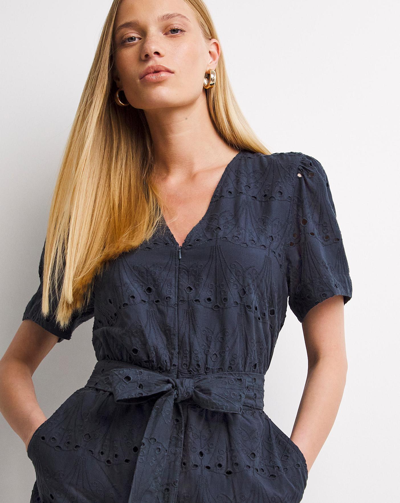 Whistles Zoe Broderie Belted Jumpsuit J D Williams