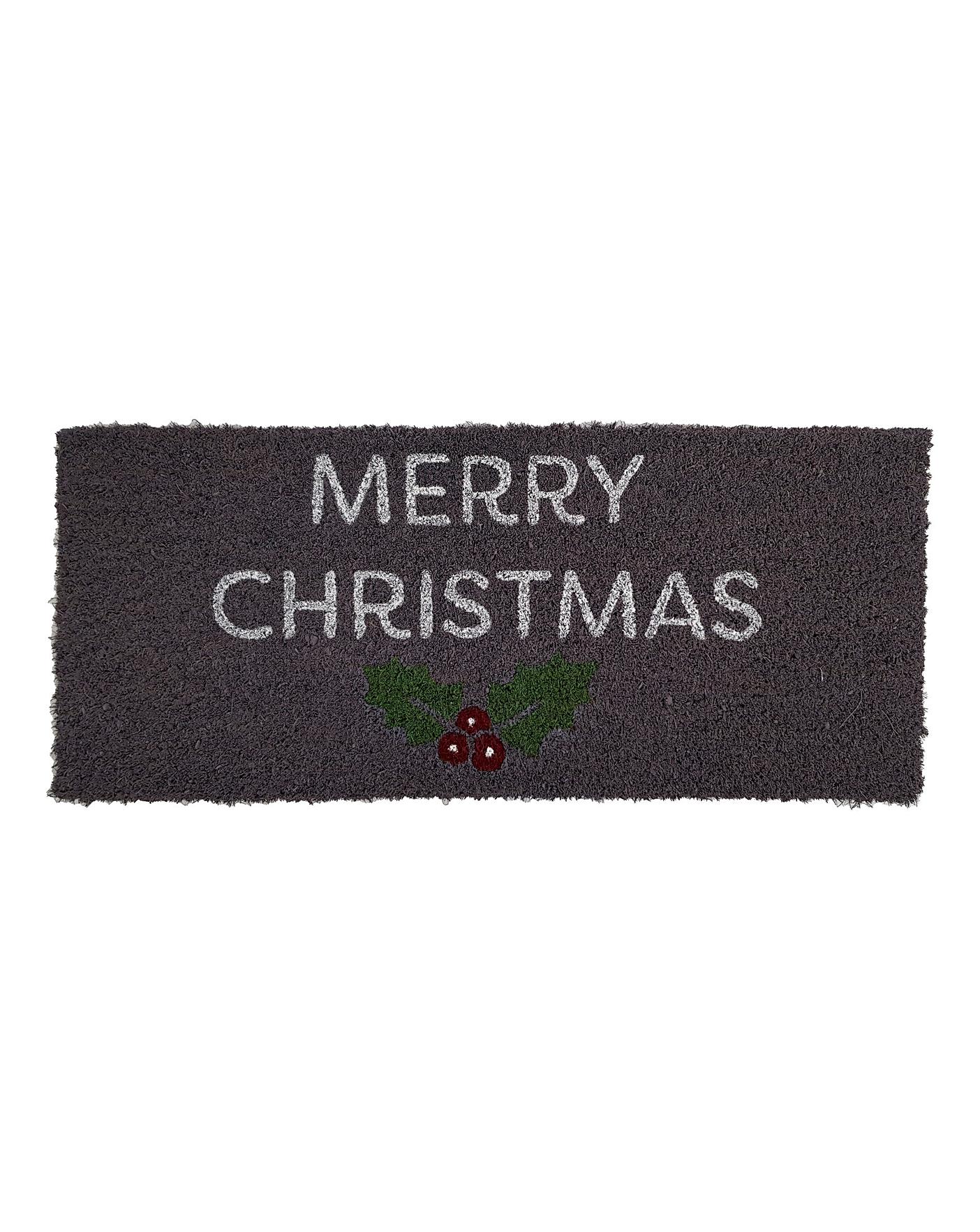 Merry Christmas Coir Door Mat