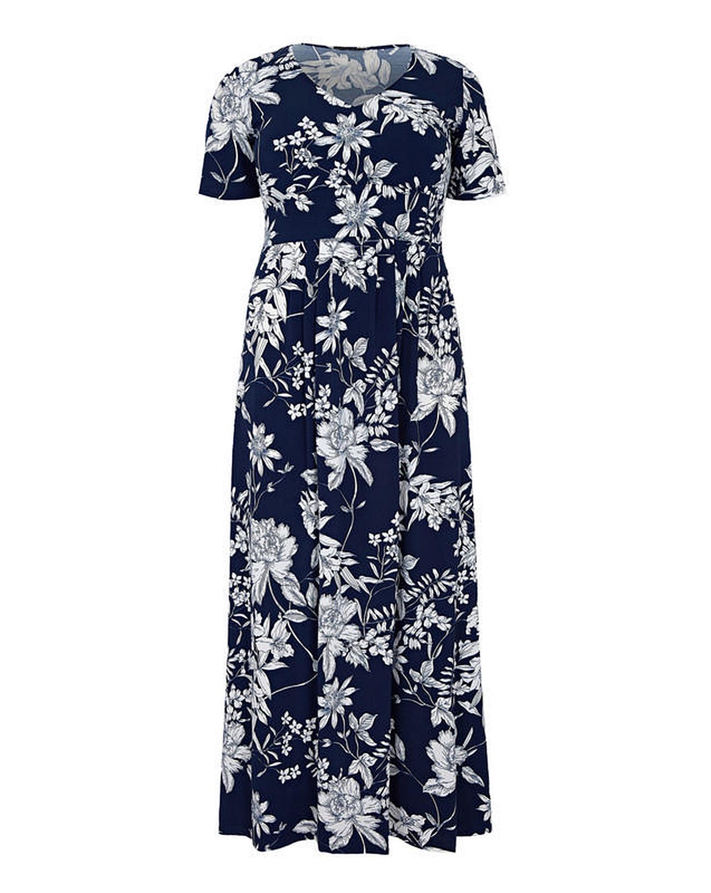 mela london curve floral maxi dress