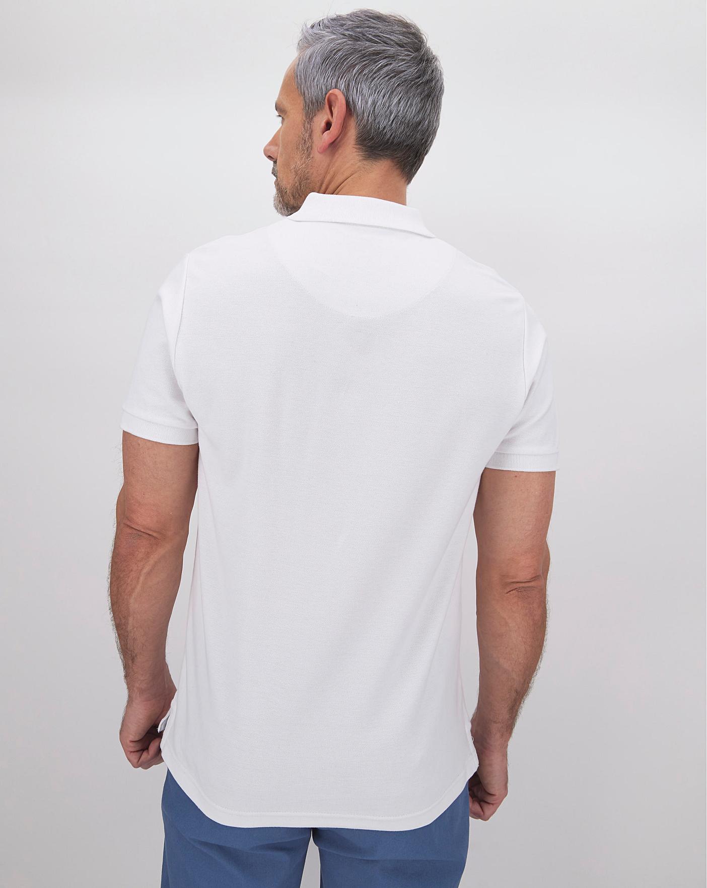 White embroidered polo  oxendales White embroidered polo  oxendales