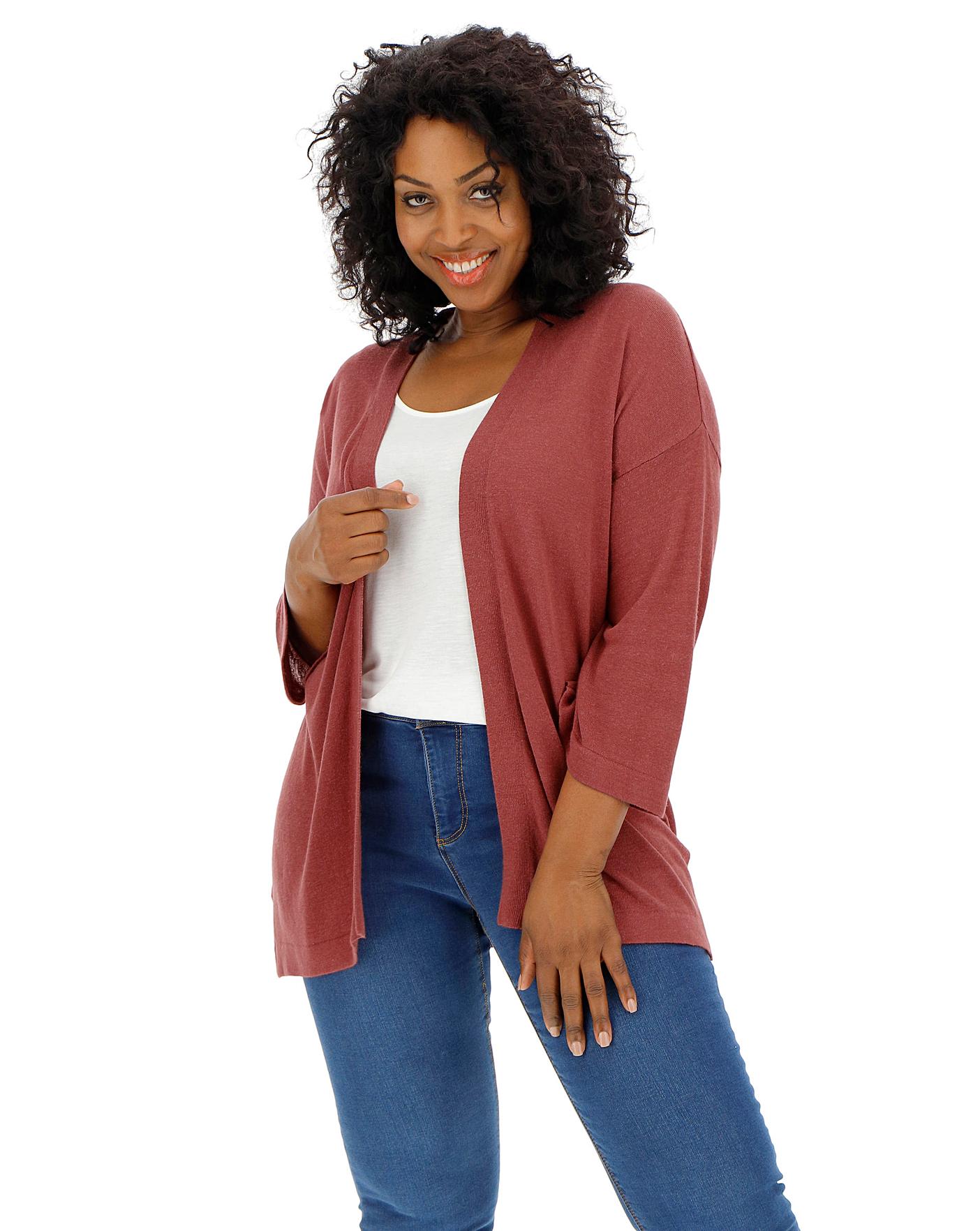 linen mix cardigan