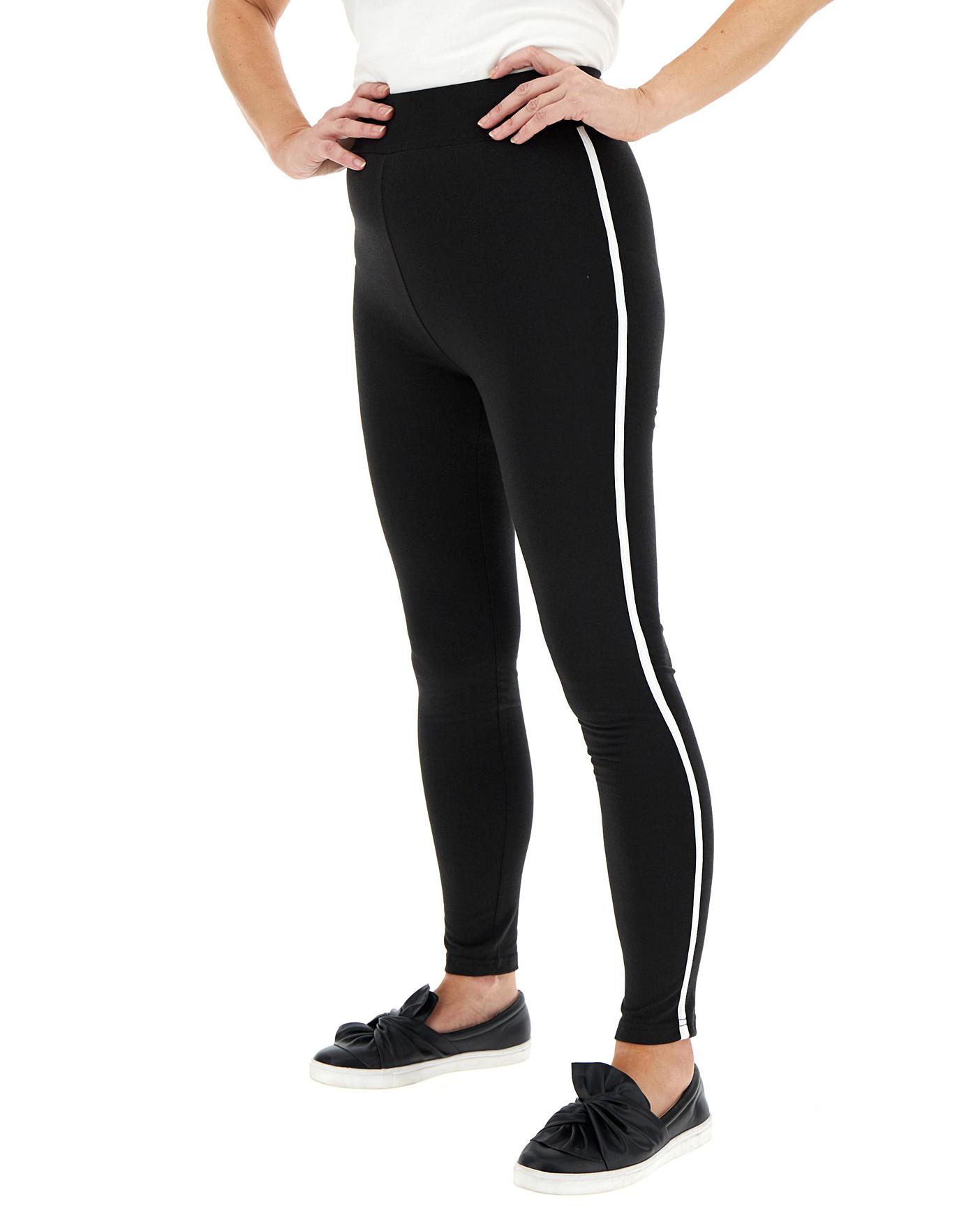 leggings with stripe down the side