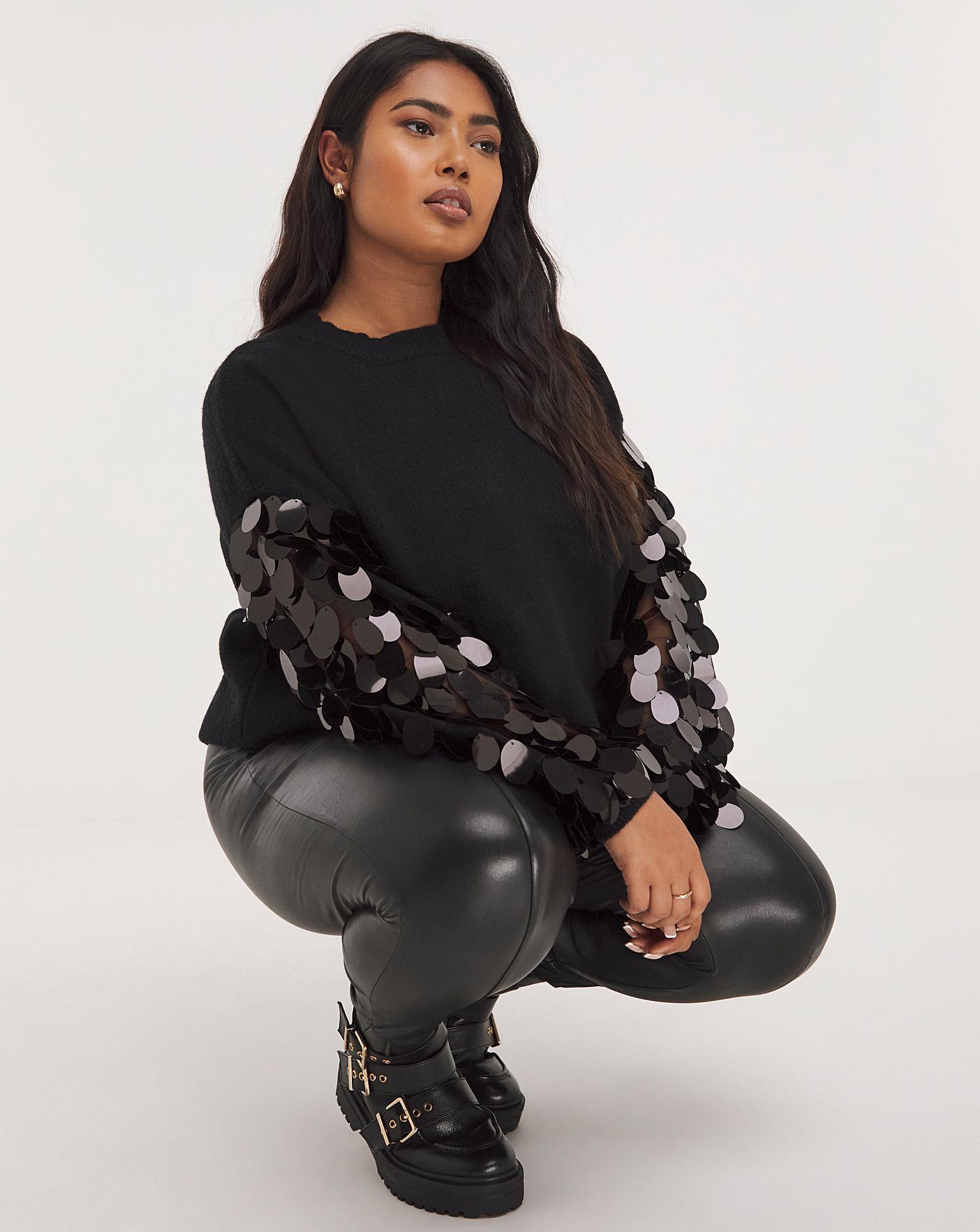 Plus size sequin on sale jumper