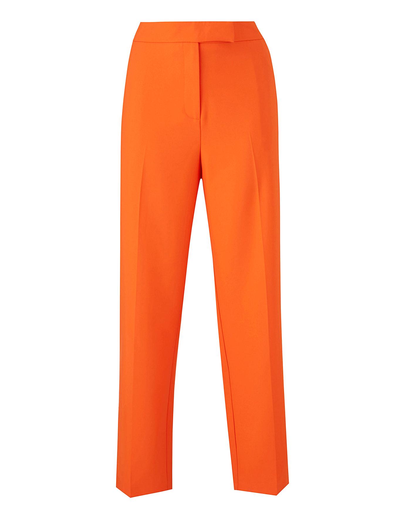 Orange Tapered Leg Trousers | Simply Be