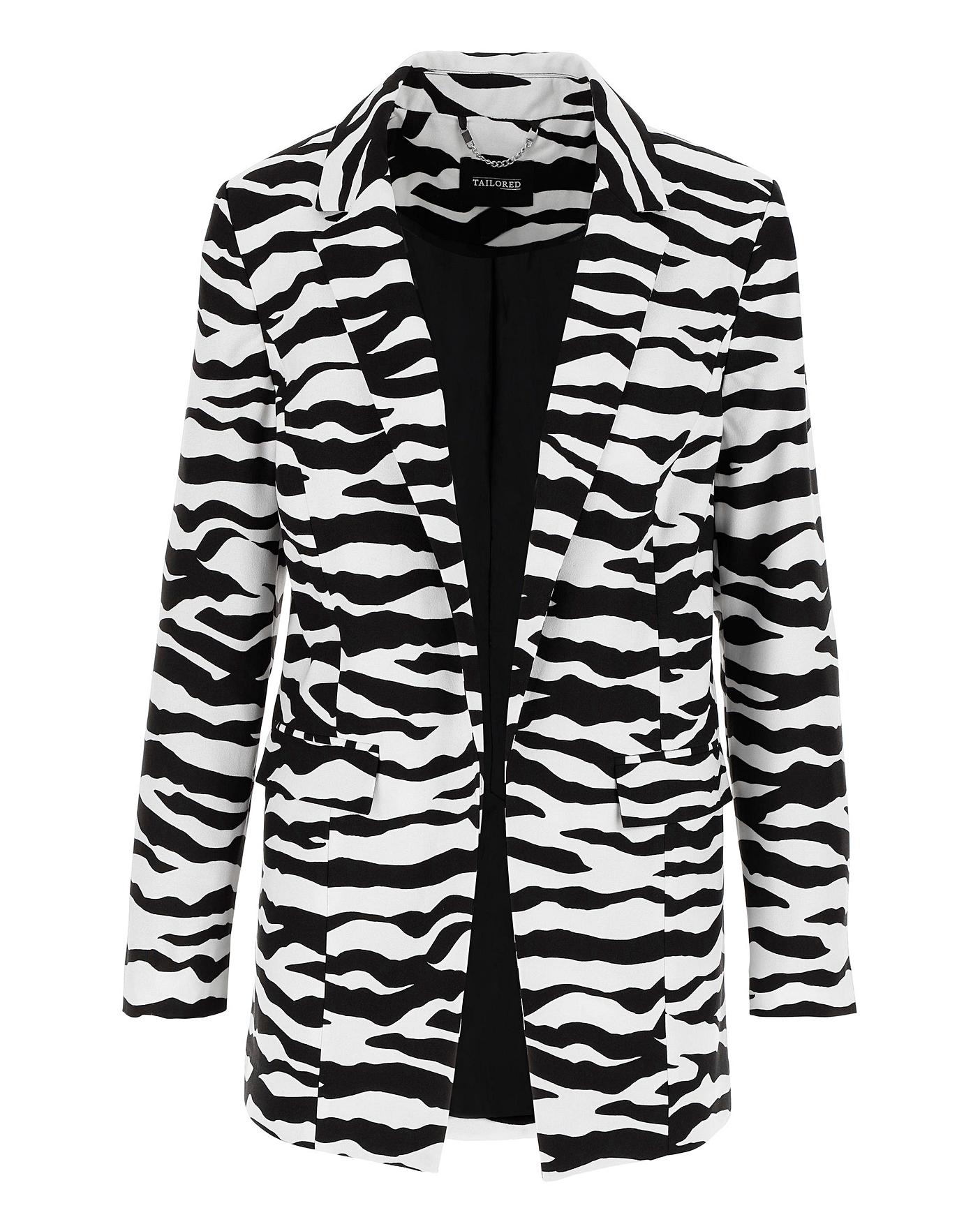 river island zebra blazer