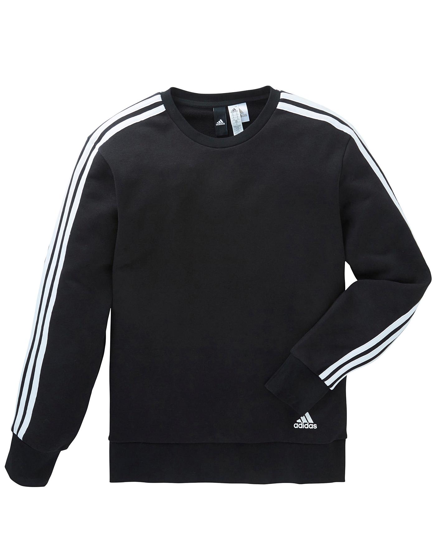 three stripe crew neck sweat by adidas