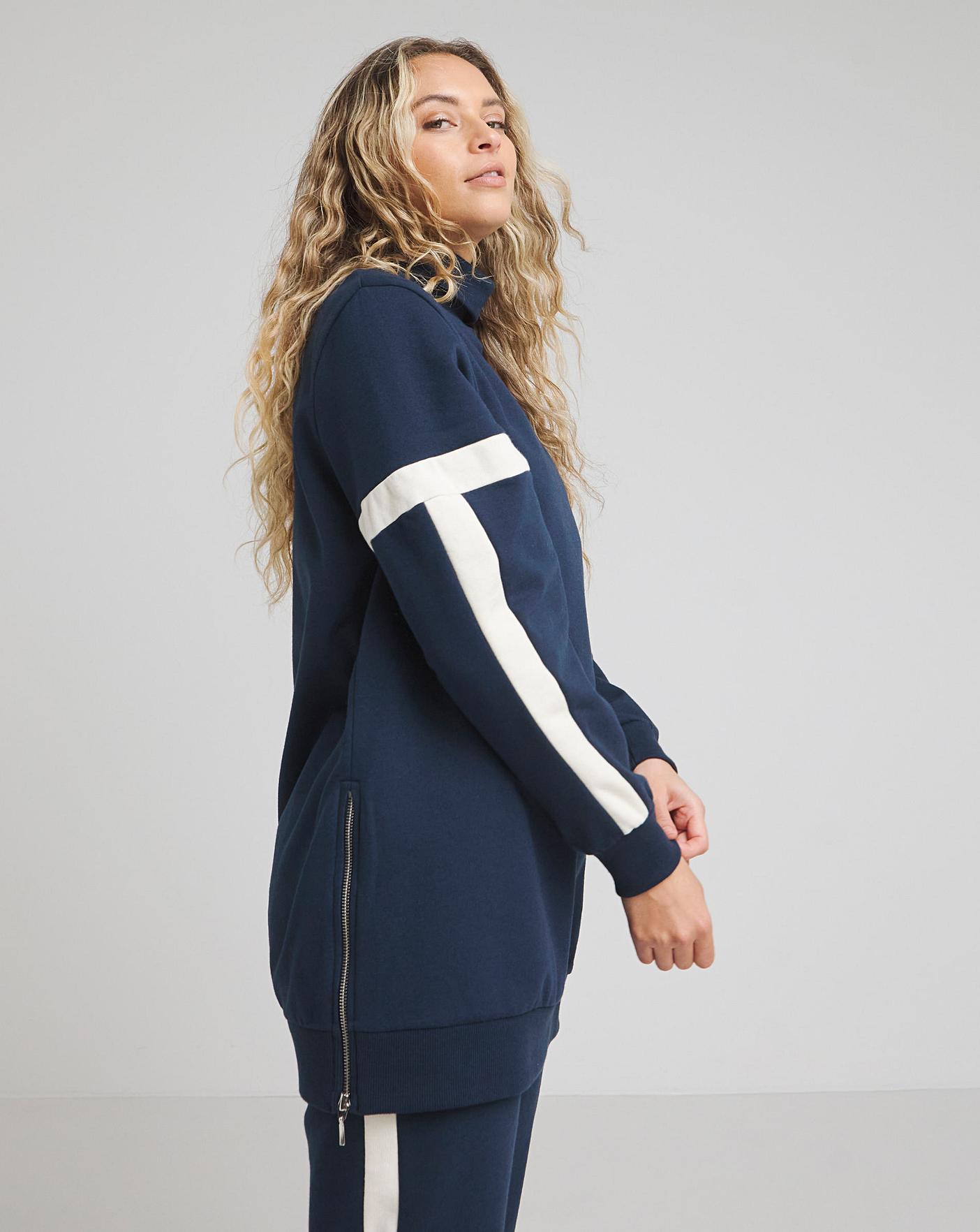 Tunic zip up on sale sweatshirt