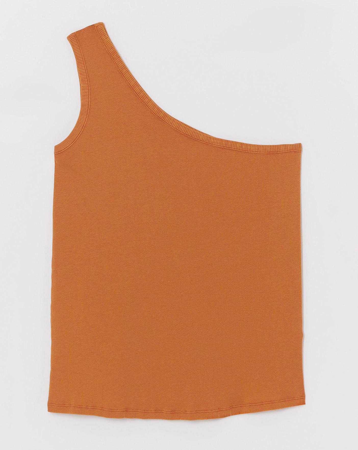 Simply Be One Shoulder Rib Top | Oxendales
