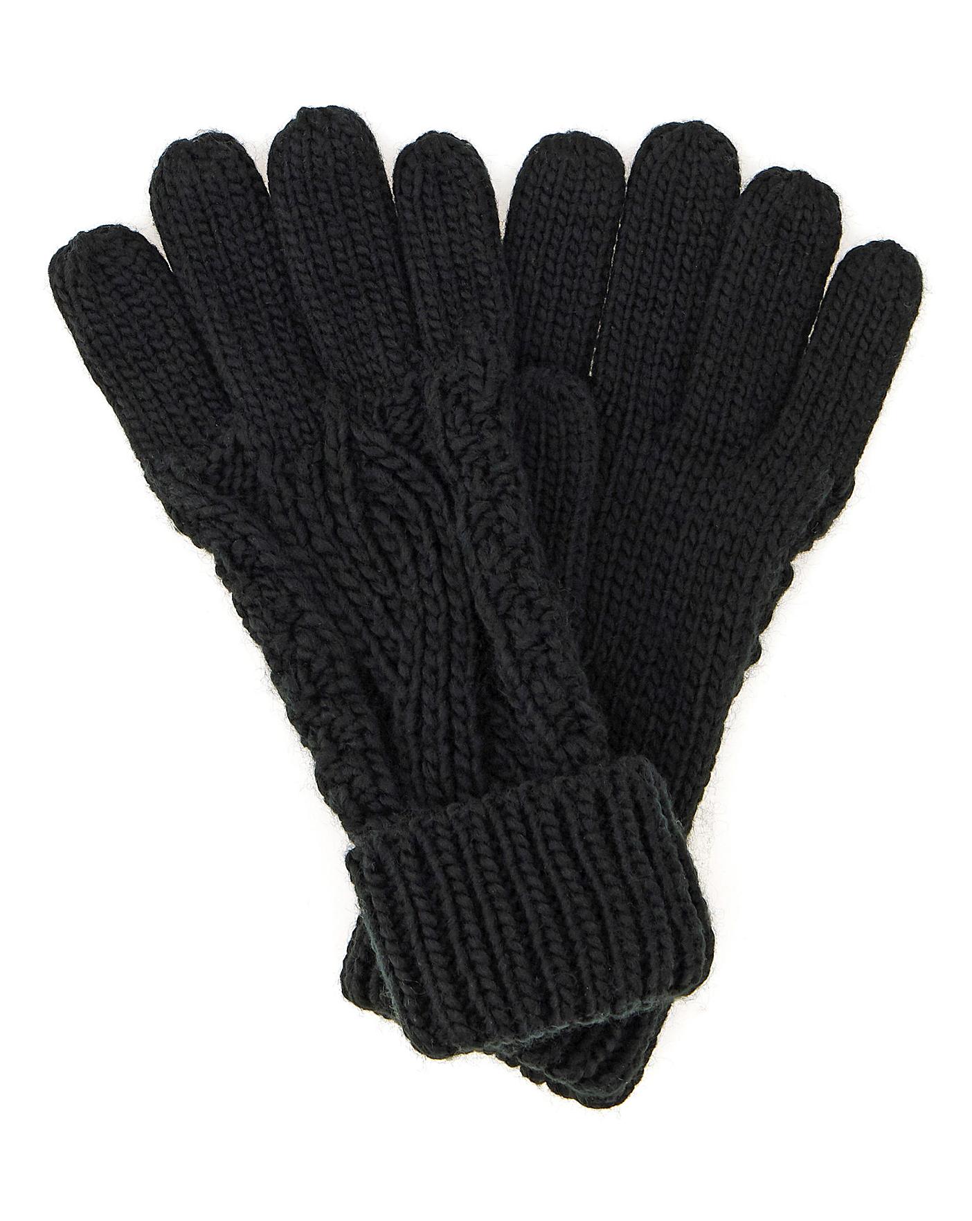 cable knit gloves