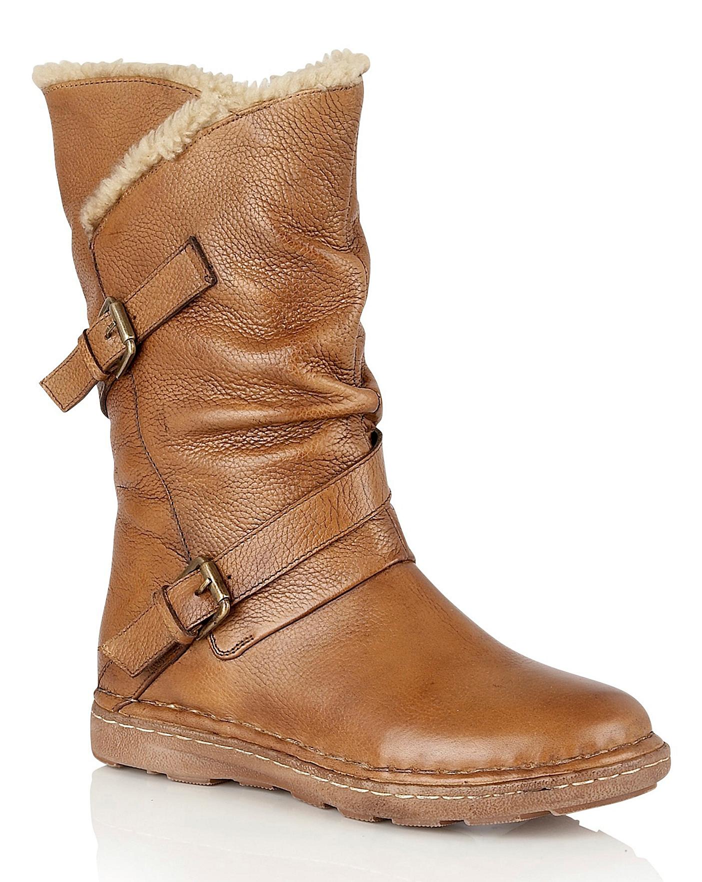 lotus mid calf boots