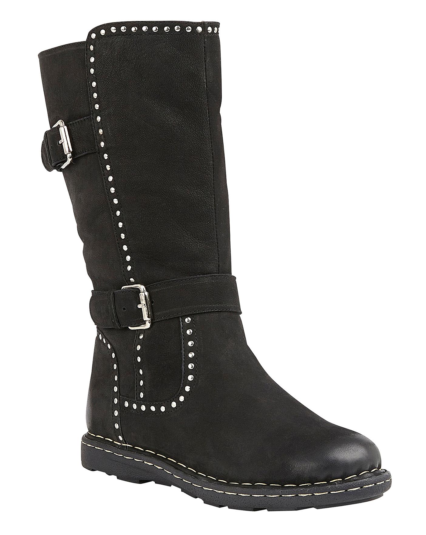 lotus mid calf boots