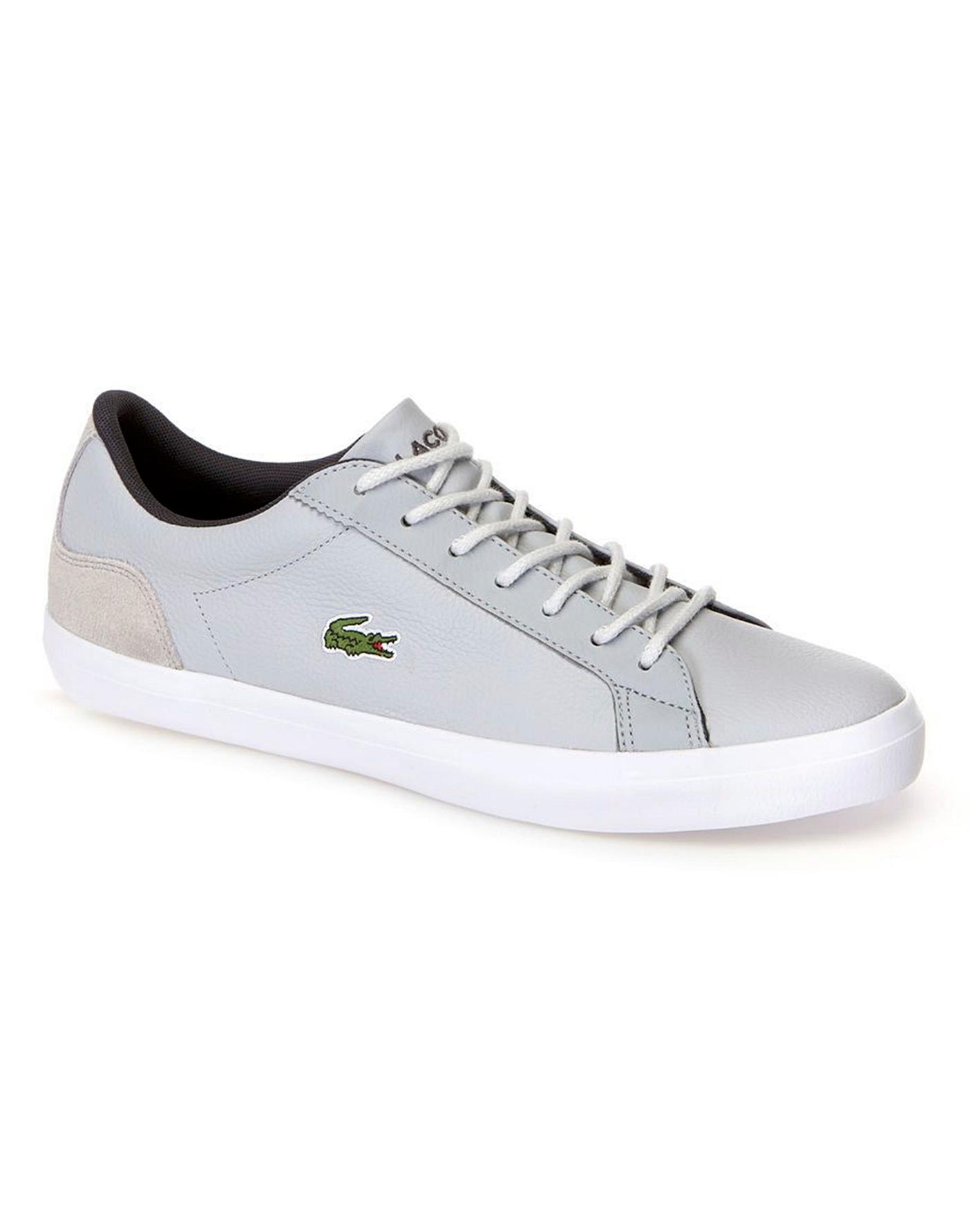 lacoste lerond trainers grey