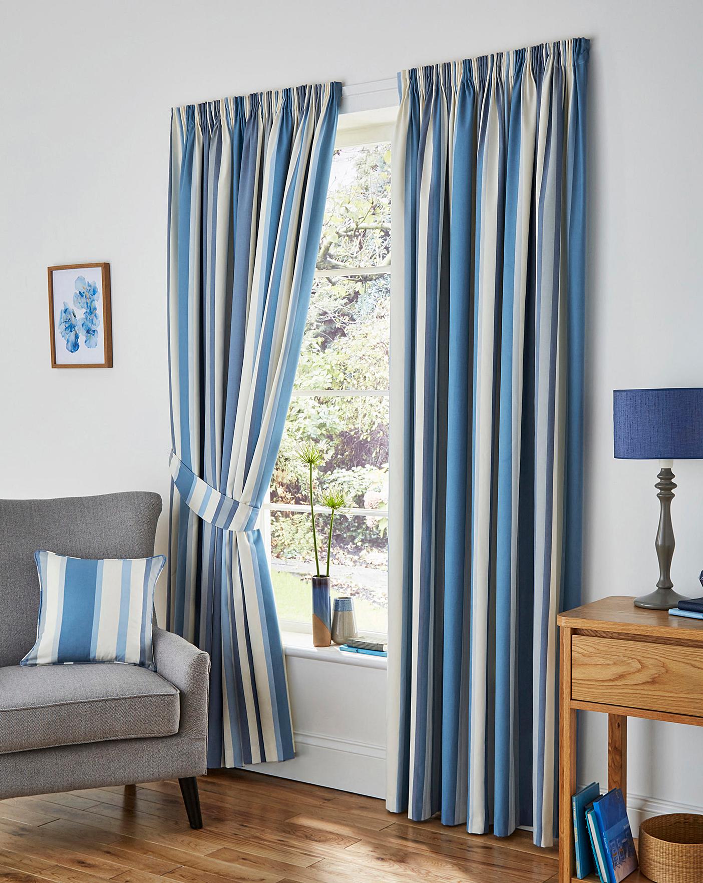 Classic Stripe Machine Washable Curtains House of Bath