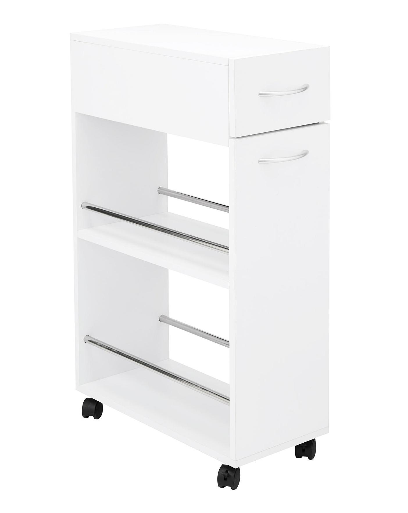 Slim Kitchen Trolley With Drawer Home Essentials