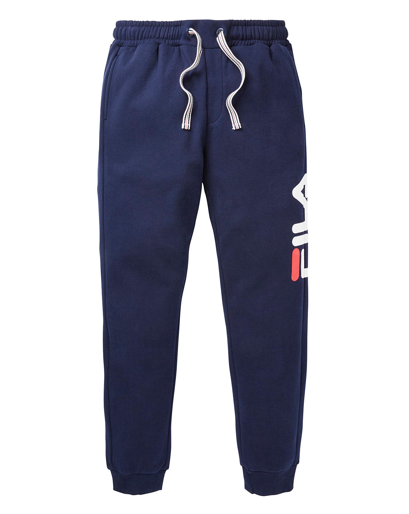 Fila Large Logo Jogging Bottoms 29in | Crazy Clearance