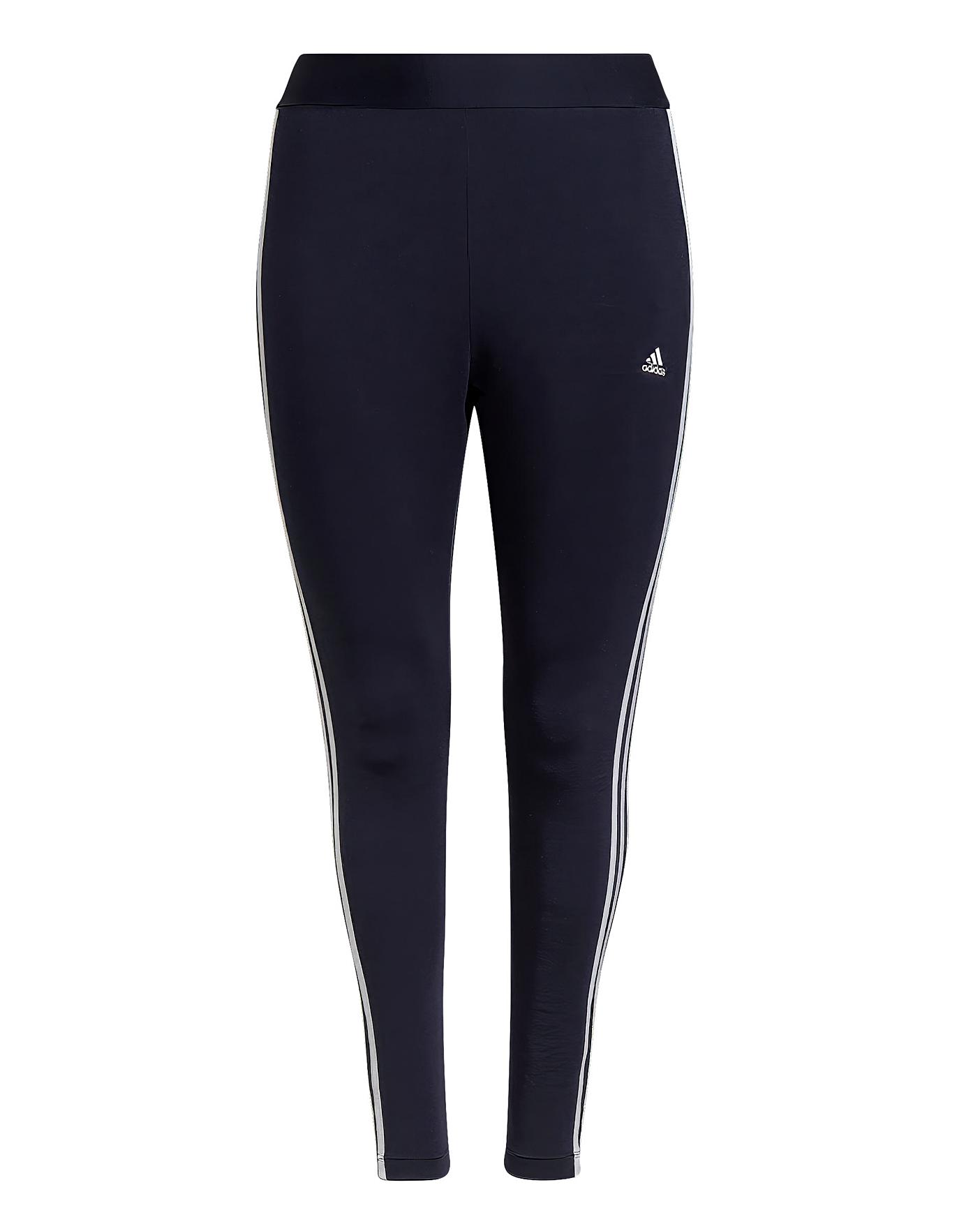 Adidas 3 stripe leggings sale best sale