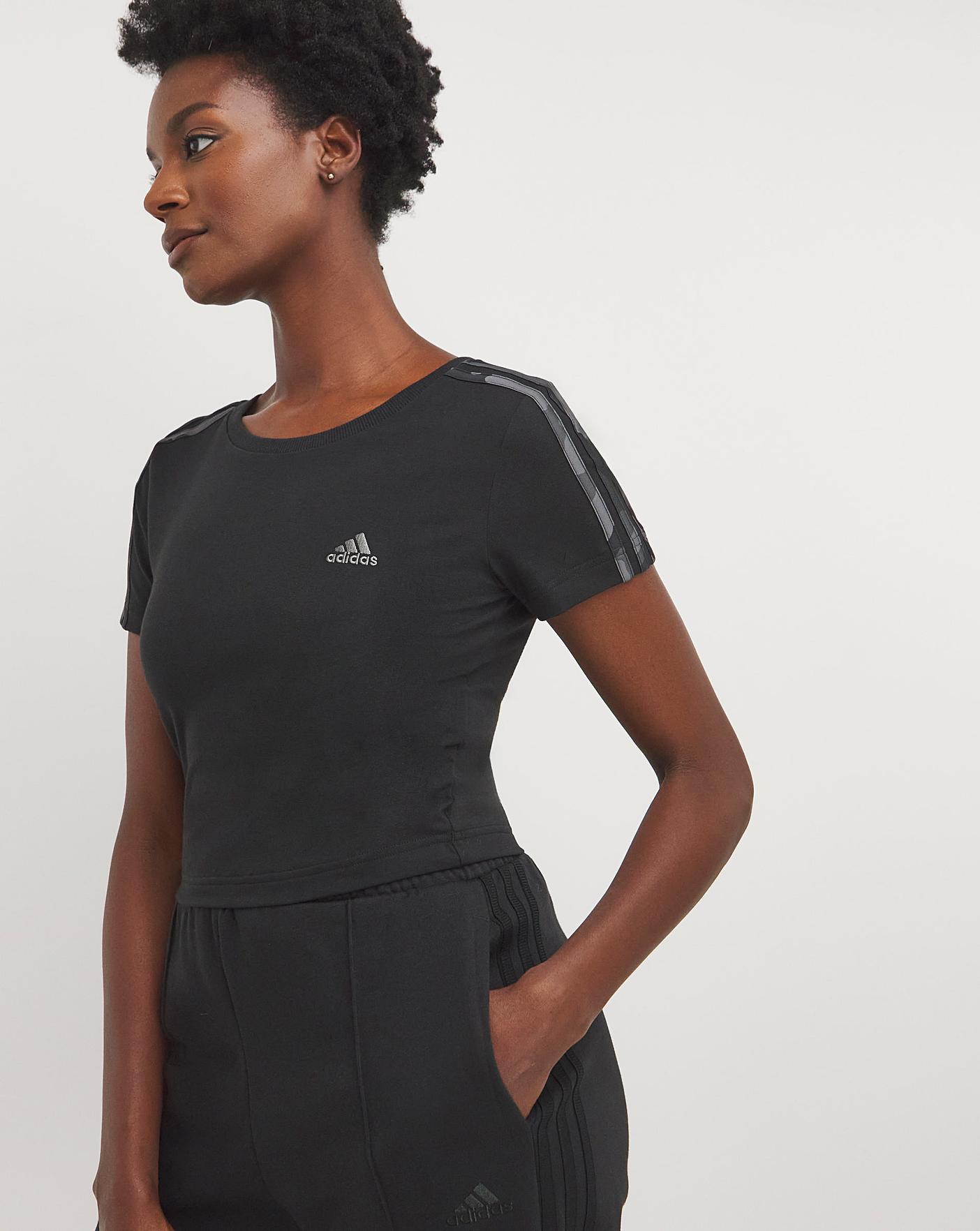 adidas 3 Stripes Crop Baby T-Shirt | Oxendales