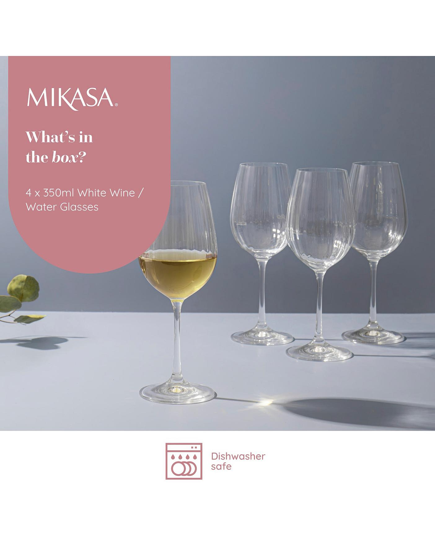 Mikasa white wine glasses best sale