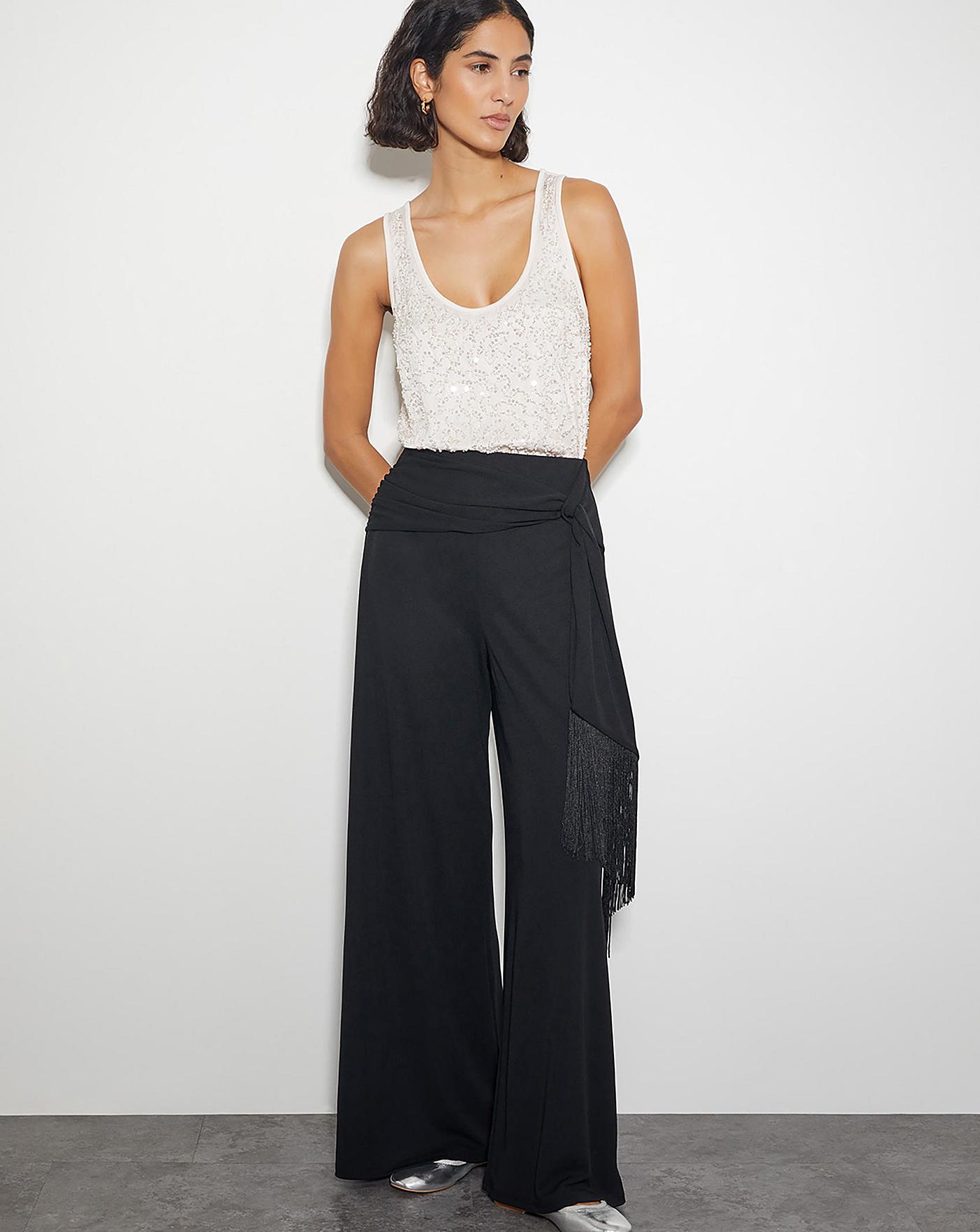 Monsoon Tanya Tassel Wide Leg Trousers Oxendales