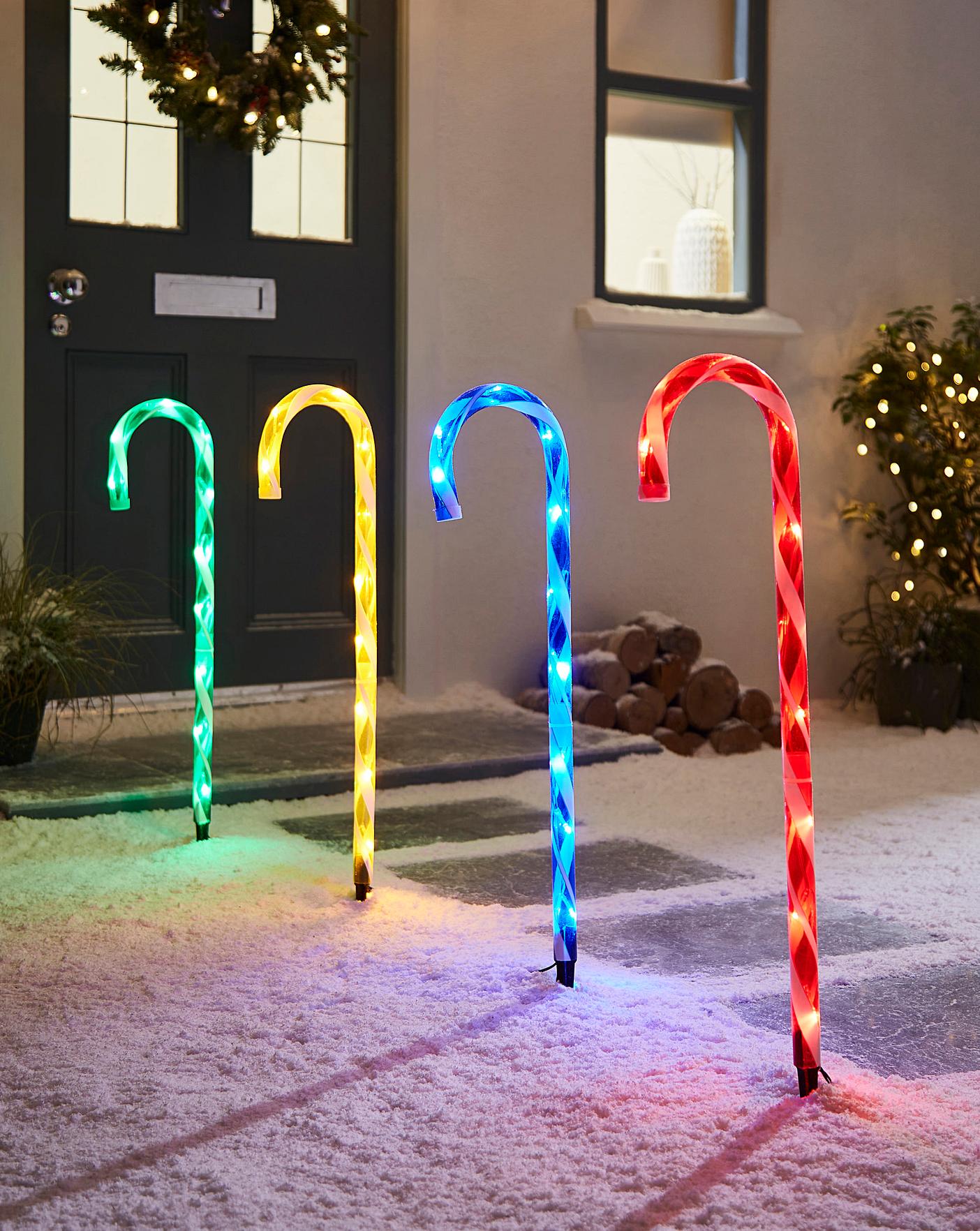 Candy Cane Path Lights - Set of 4 | Ambrose Wilson