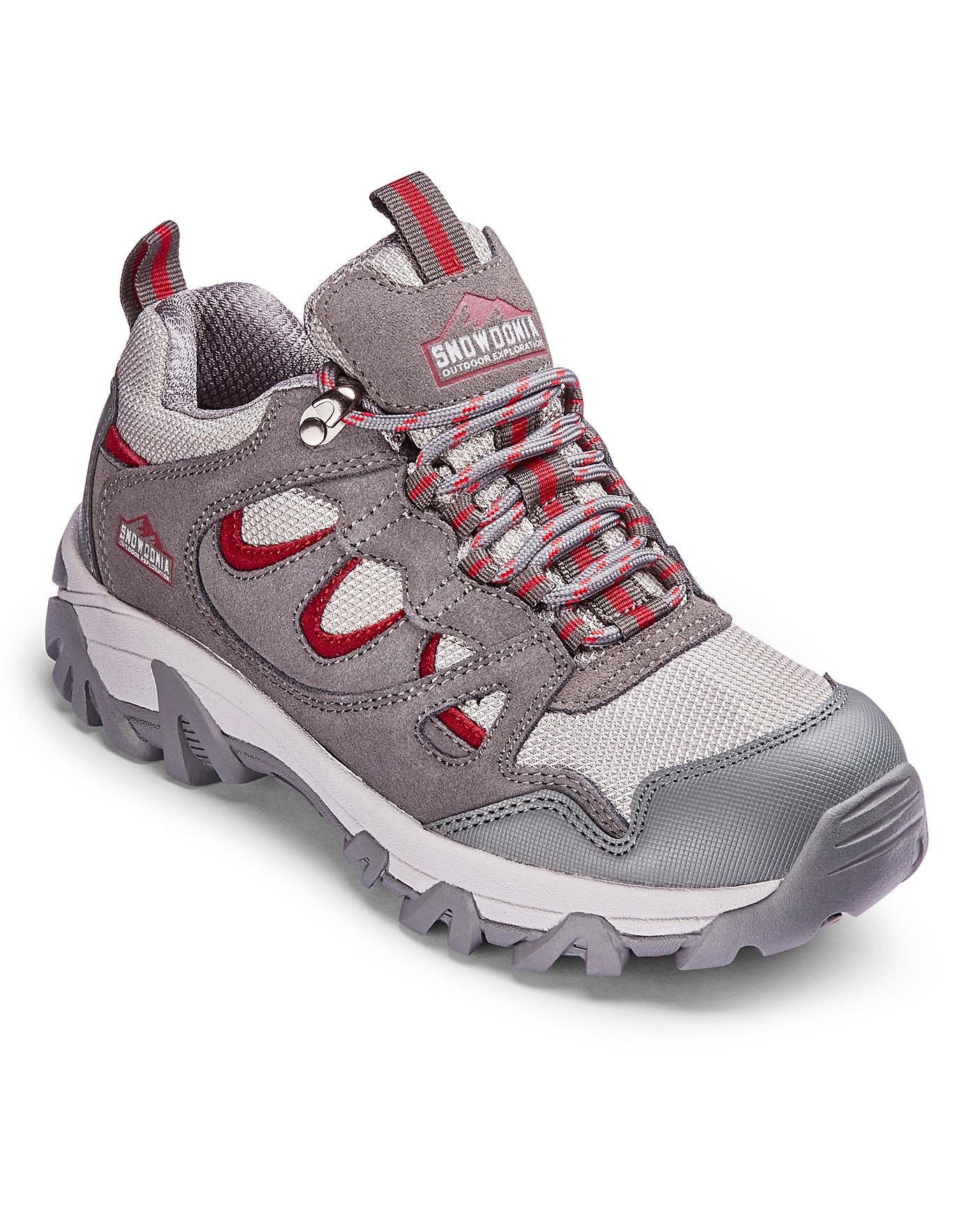 snowdonia waterproof walking trainers extra wide fit