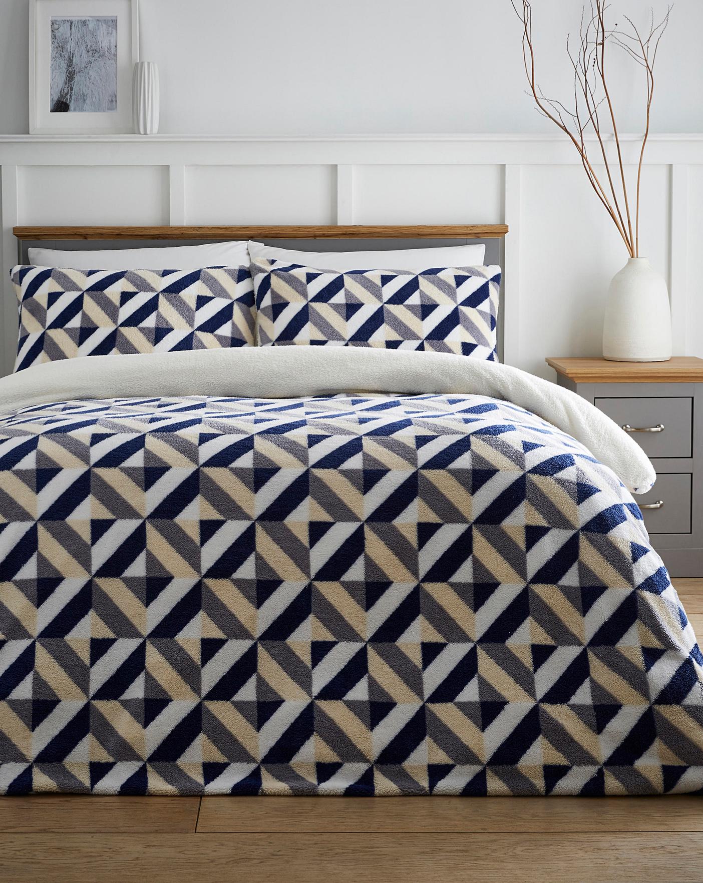 navy fleece duvet cover