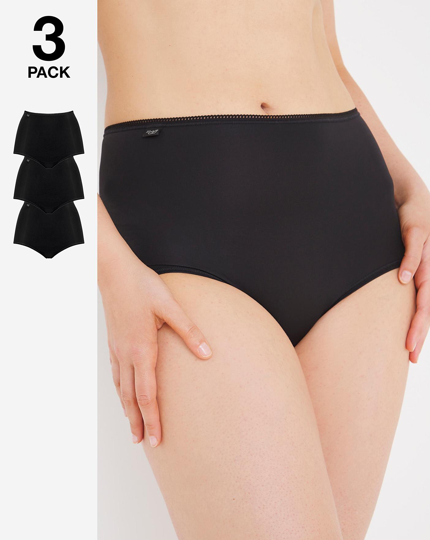 Sloggi Women's Maxi Brief 2 Pack - Black - Size 22