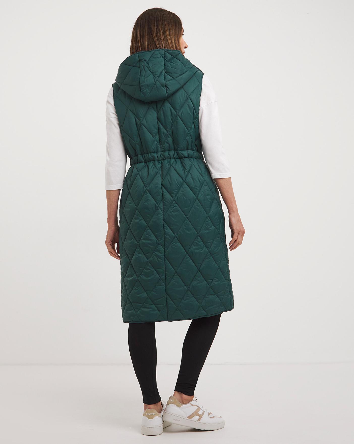Teal Adjustable Waist Quilted Gilet J D Williams